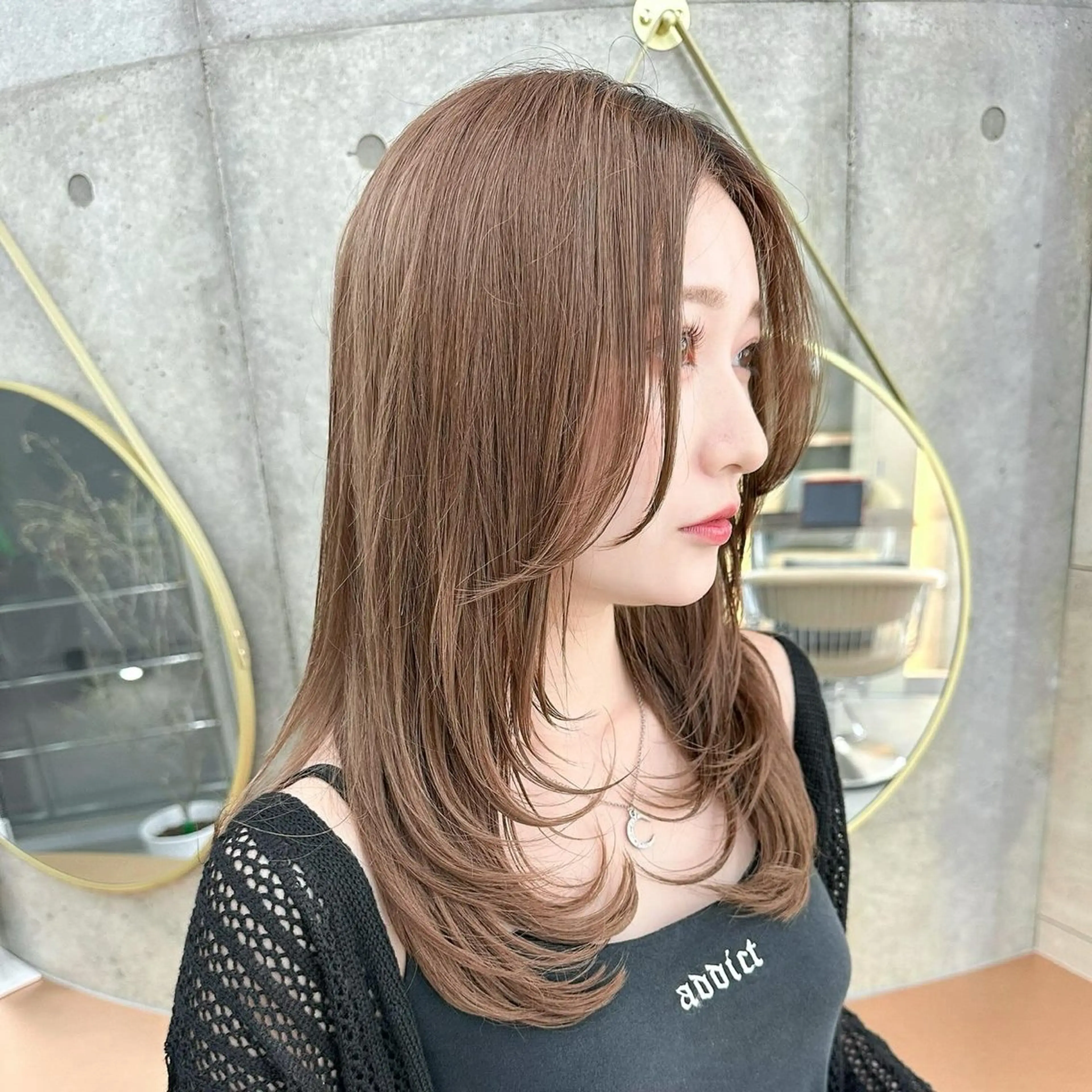 ロング カット 垢抜けトレンド レイヤー🩵廣戸楓のヘアスタイル
