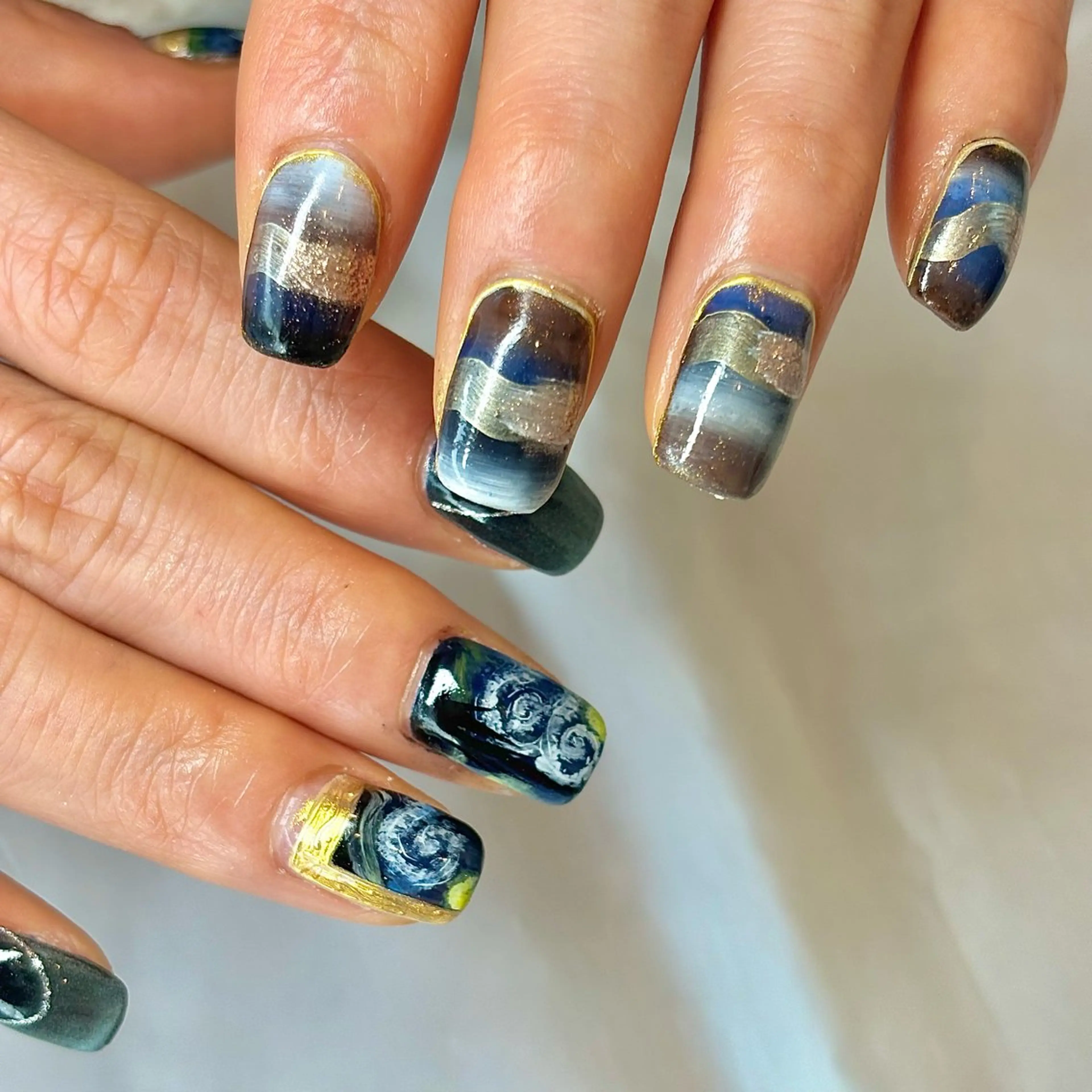 メンズ ネイル ハンドネイル ハンドケア nail&eye Aoのマツエク・マツパデザイン