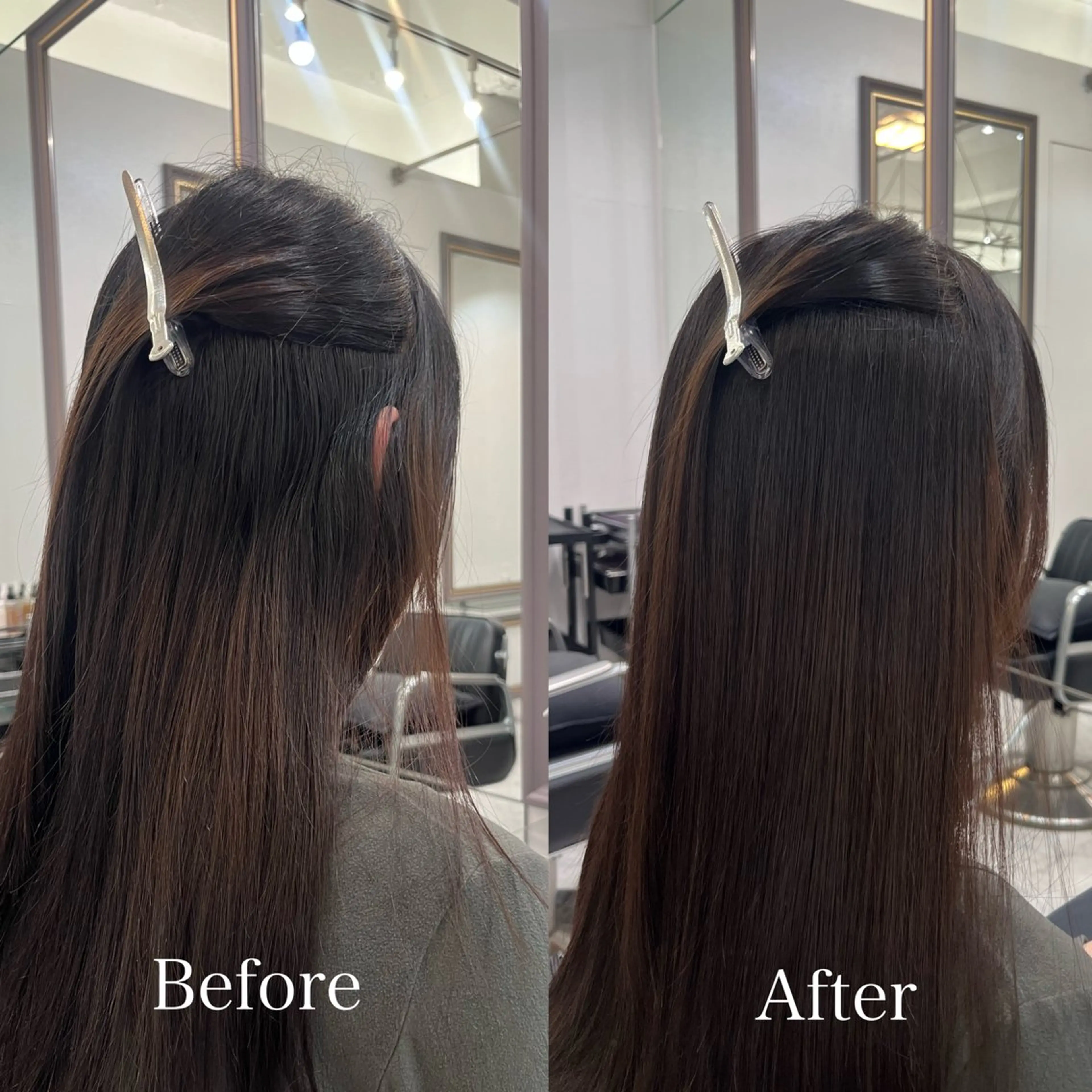 セミロング セミロングパーマ 縮毛矯正 トリートメント THE  ESCALA表参道所属・Hana🌷/ 透明感/艶髪/表参道のヘアスタイル