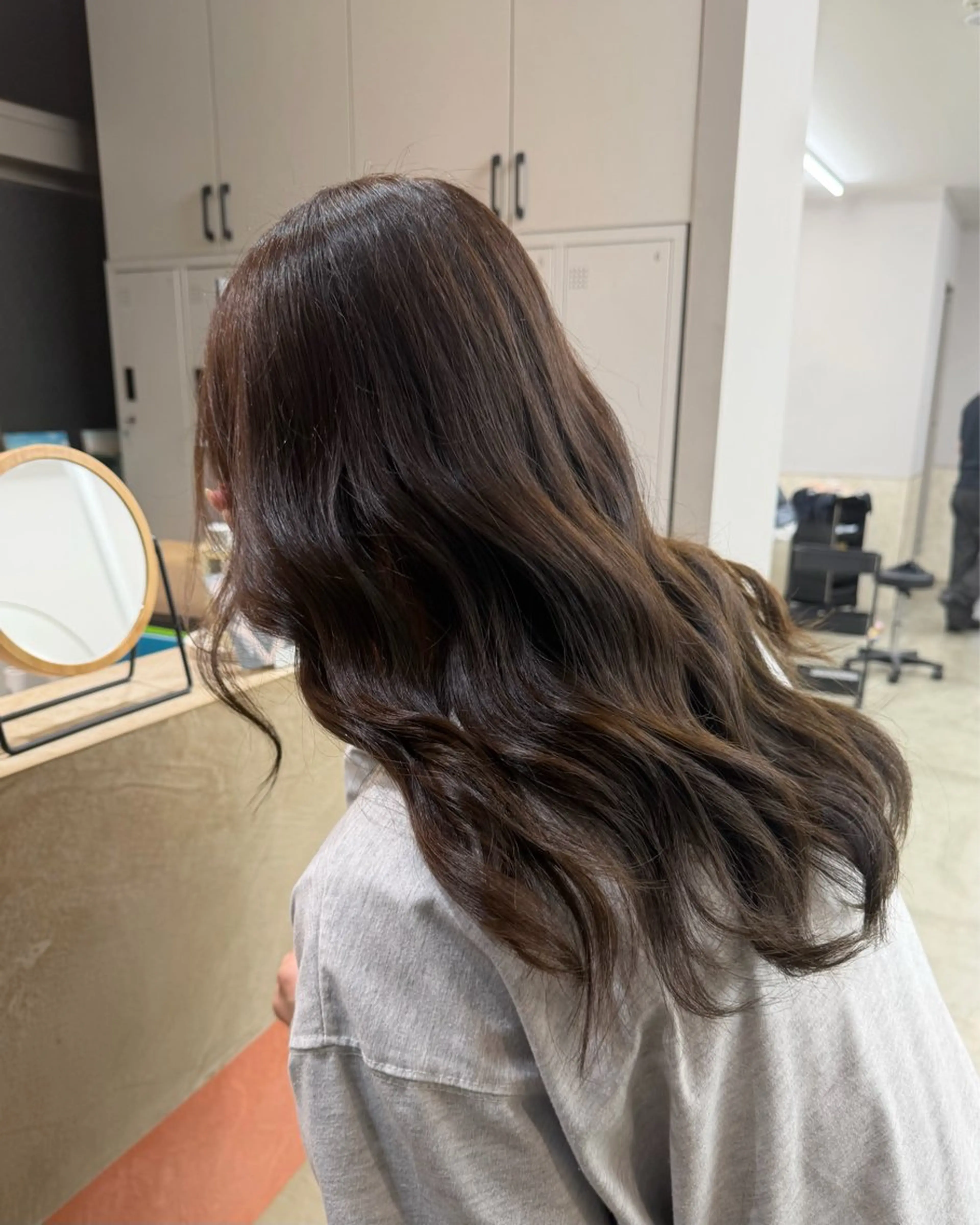 セミロング カラー ブラウンカラー ヘアカラー sand chiharuのヘアスタイル