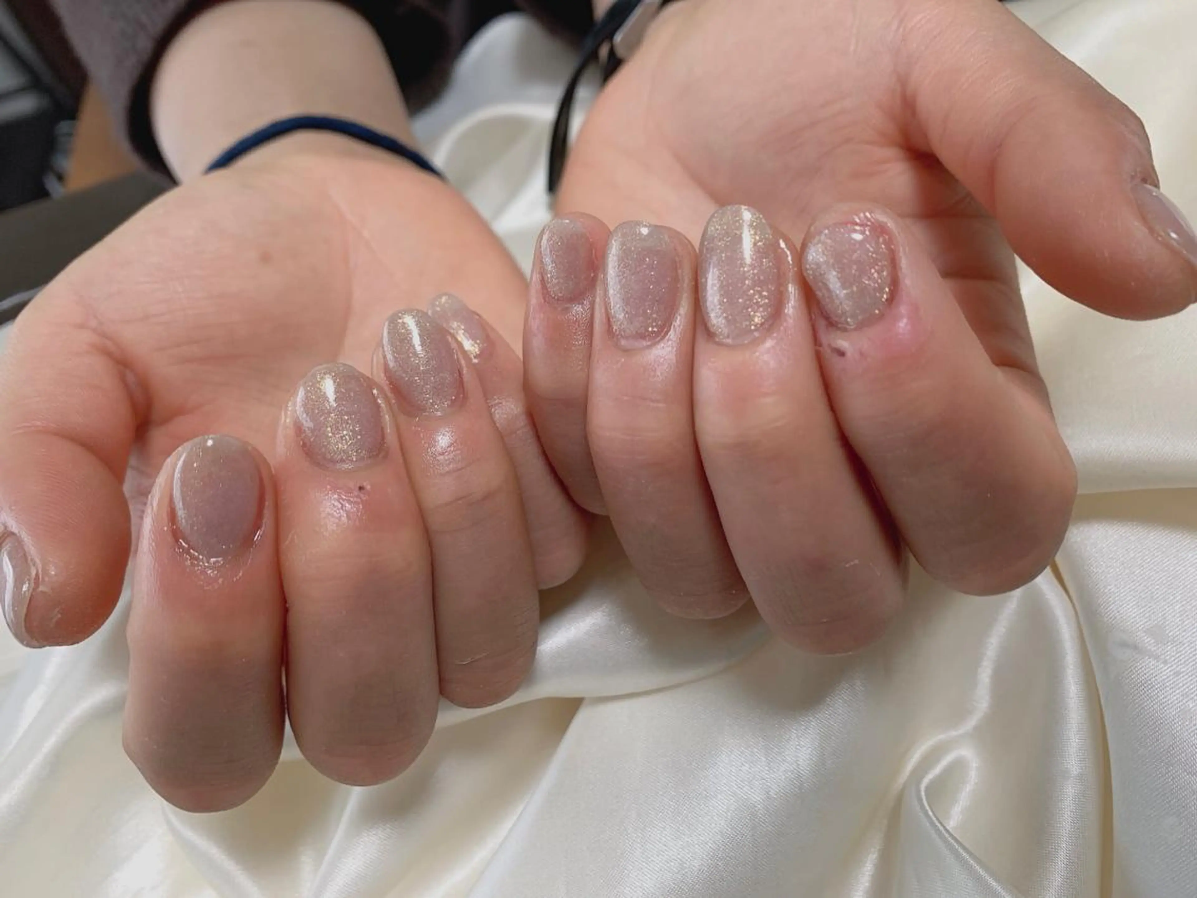 ネイル ラメ(グリッター) ワンカラーネイル kikinail 溝の口のネイルデザイン