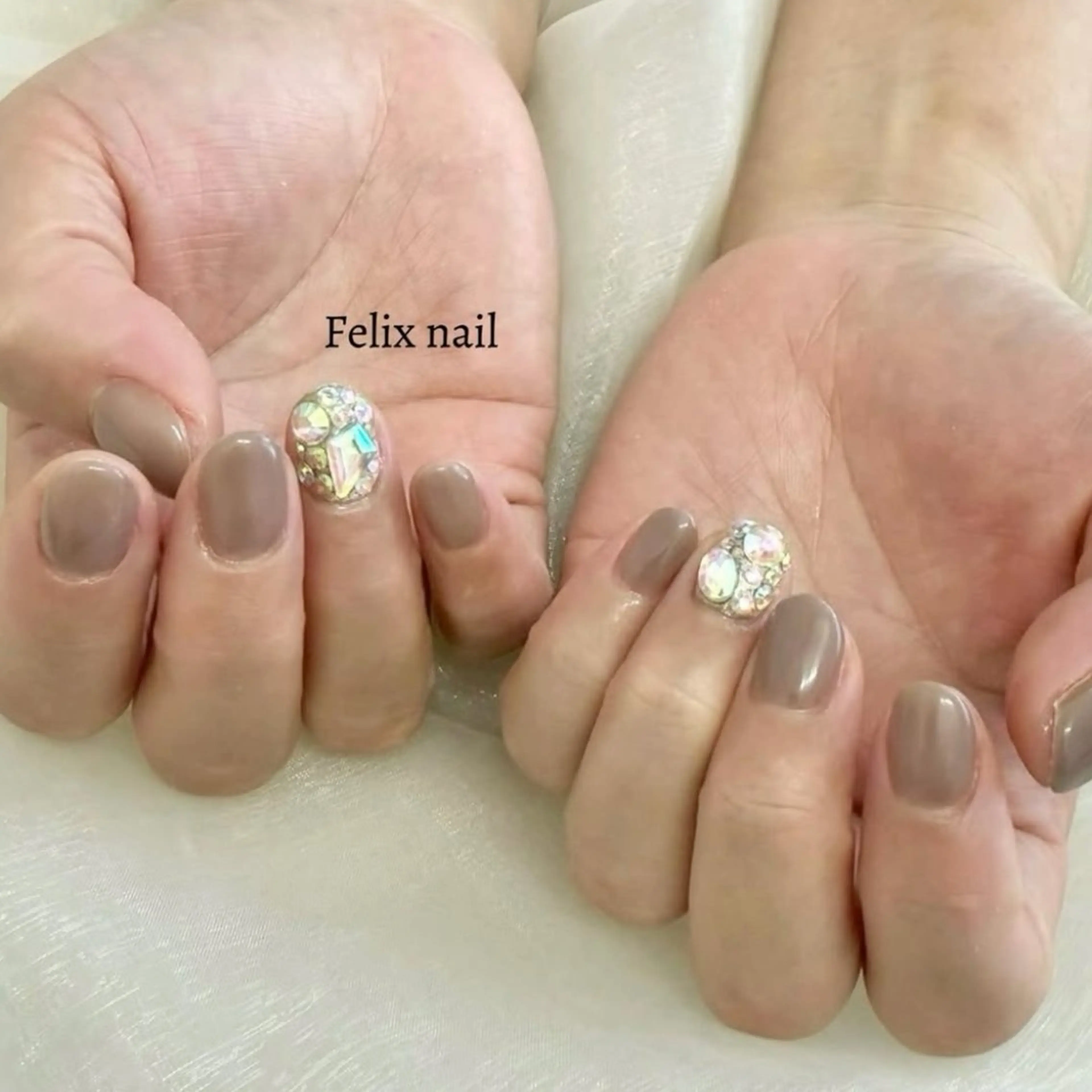 ネイル ハンドネイル フェリックスネイル 大人綺麗/トレンドのネイルデザイン