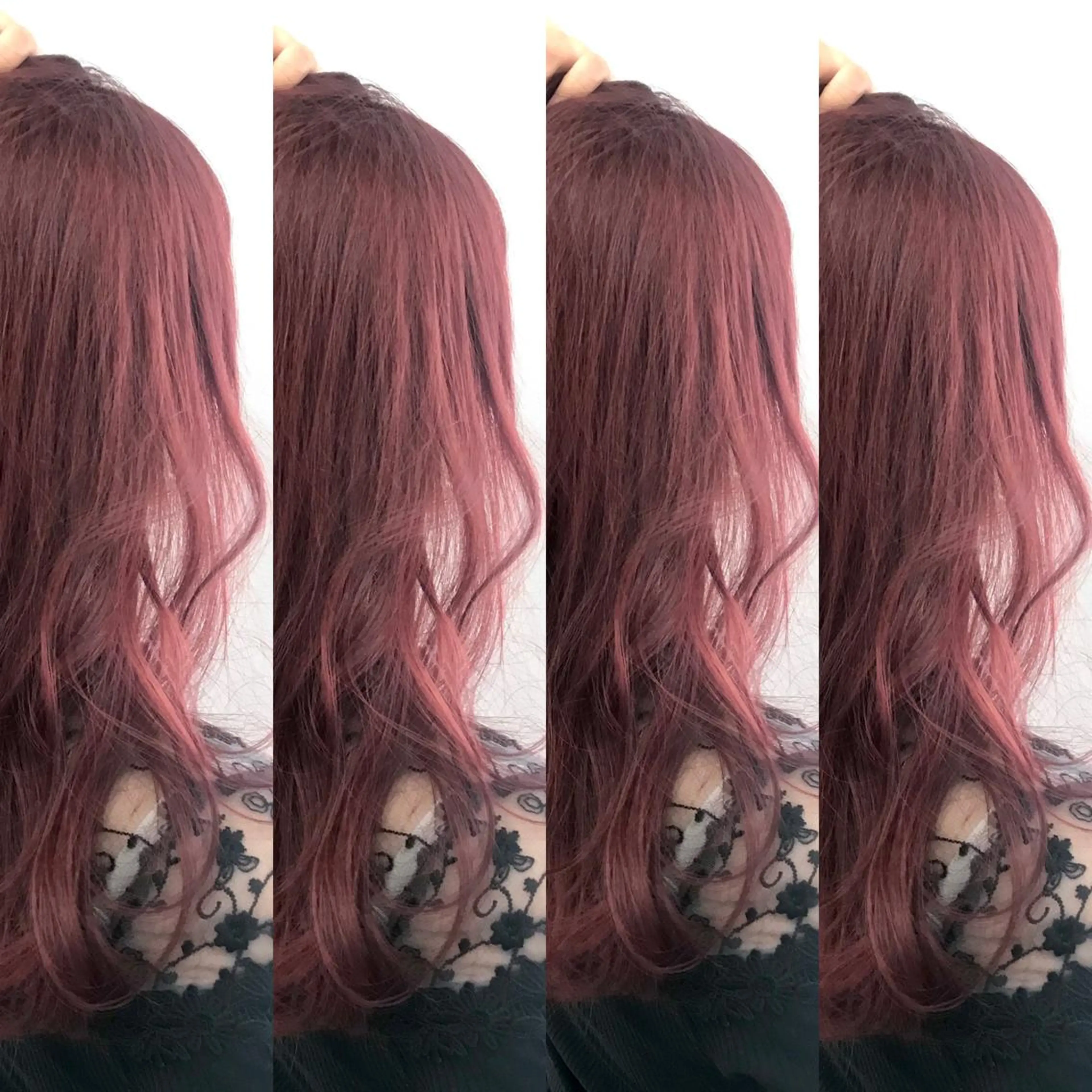 セミロング カラー ハイトーン💫 エクステ💫maiのヘアスタイル