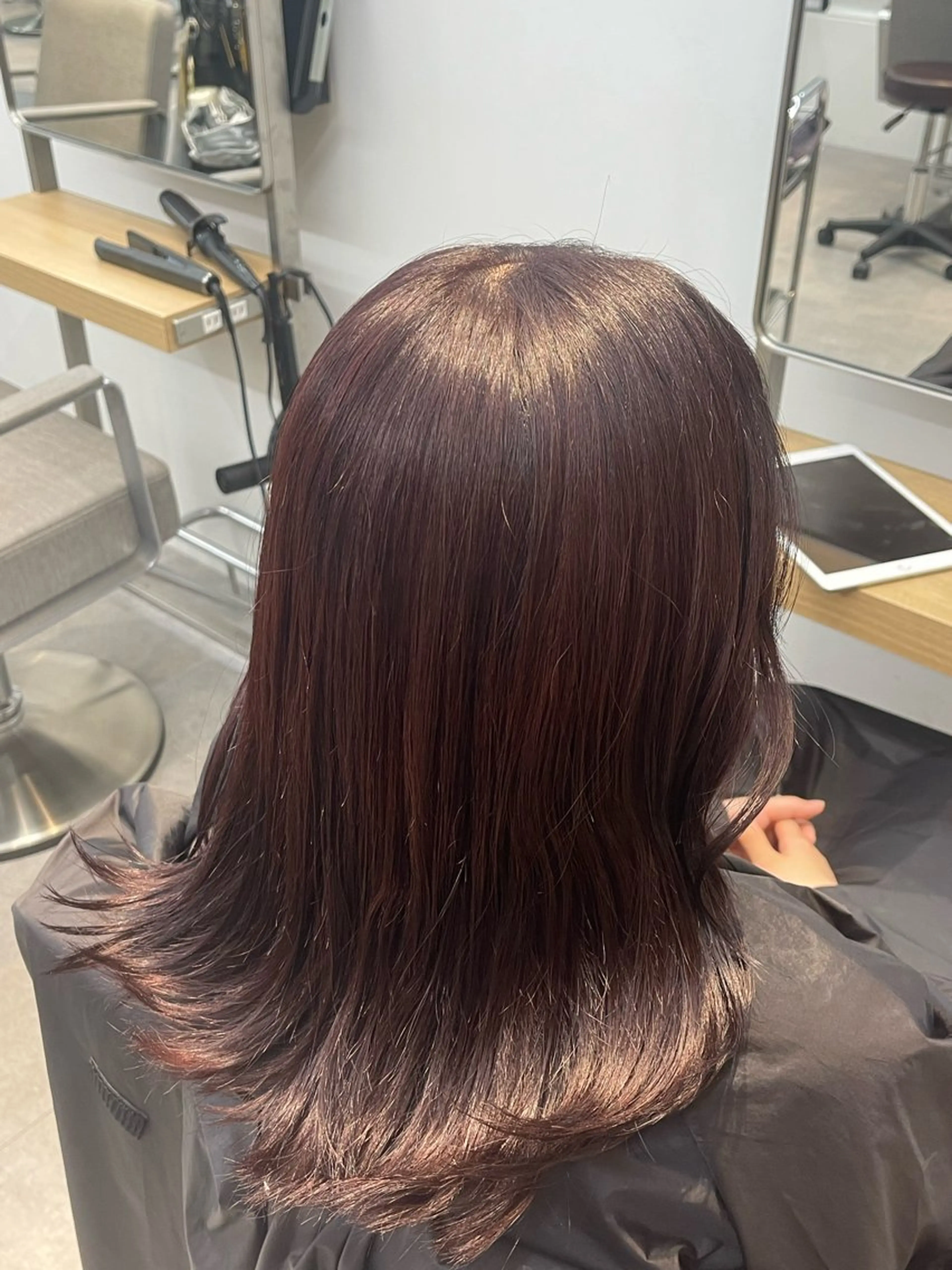 セミロング カラー レッドカラー ciel hairdesign所属・綱島/髪質改善 /艶髪/ルキヤ‎‎のヘアスタイル