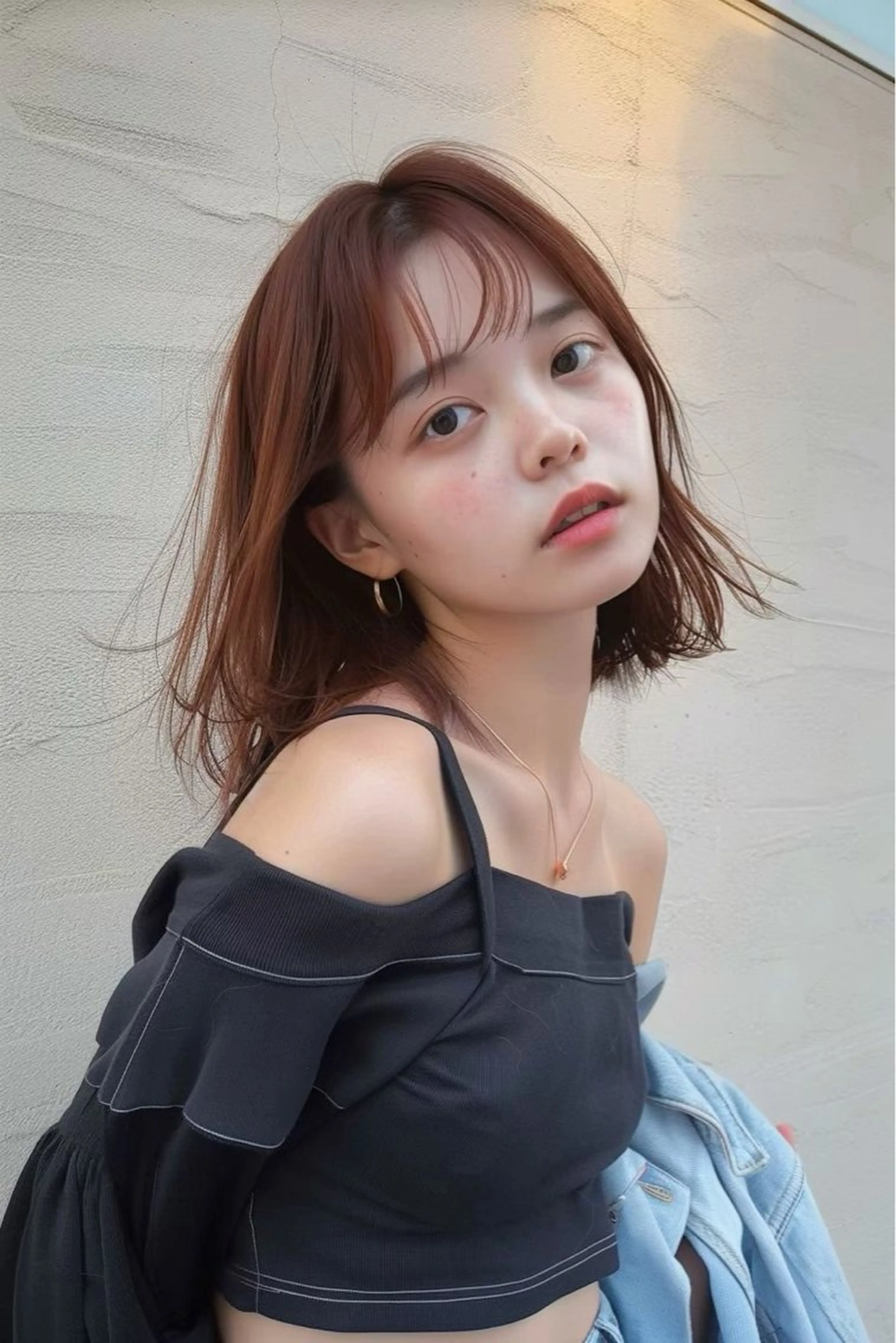 ミディアム カラー カット ヘアカラー トリートメント 学割クーポンあり/ 透け感カラーYUTOのヘアスタイル