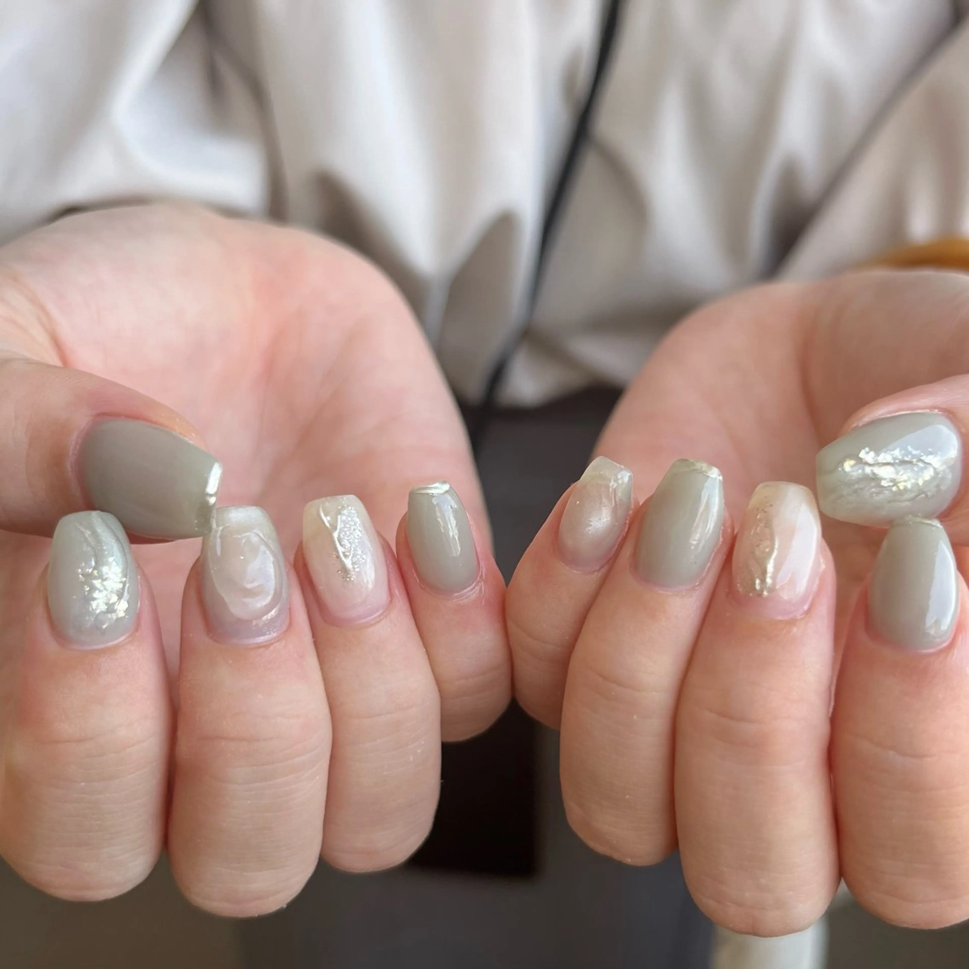 ネイル Ray. ちゅるん系ニュアンスのネイルデザイン