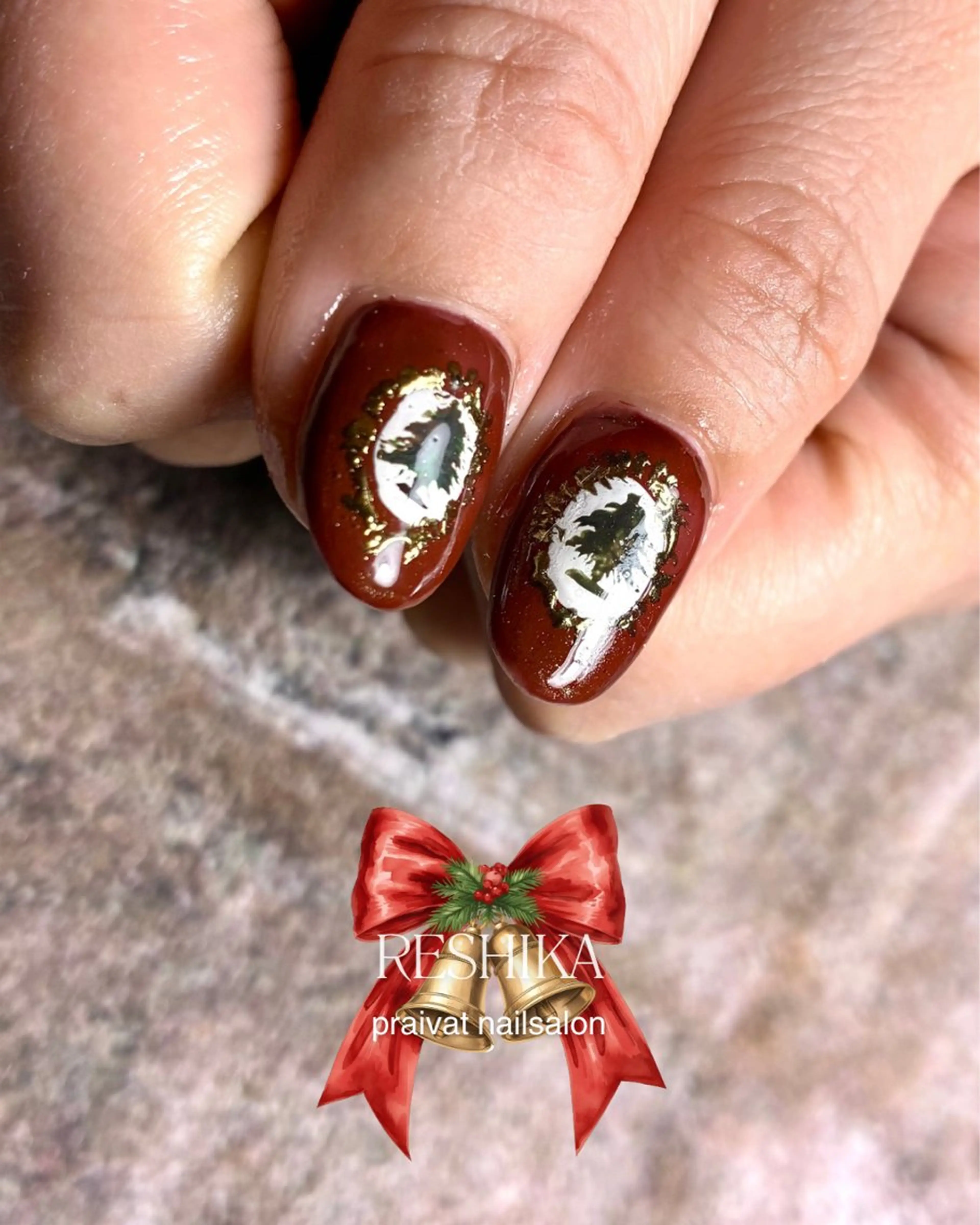 ネイル ニュアンスネイル 冬ネイル クリスマス m mのネイルデザイン