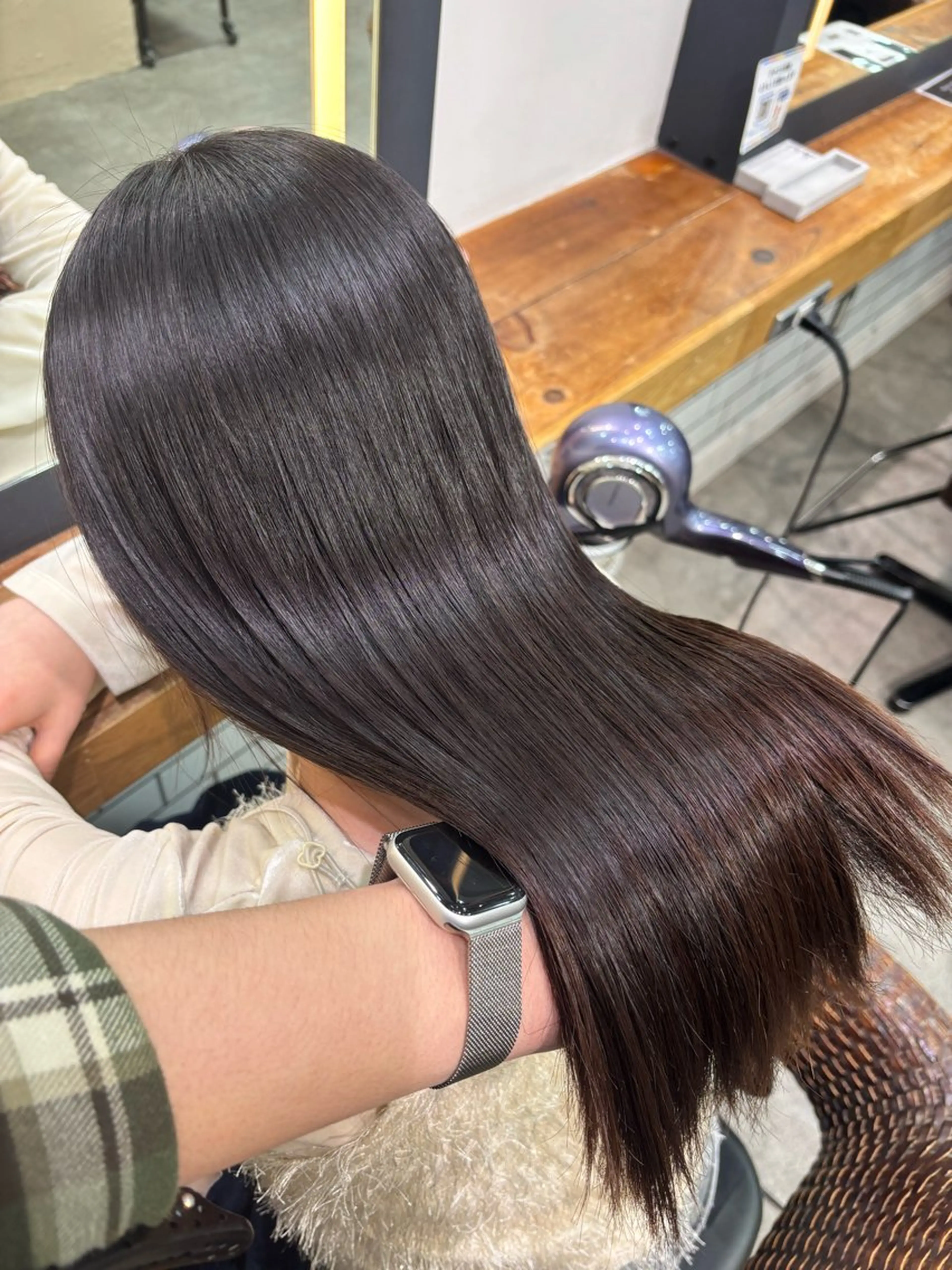 ロング 髪質改善 縮毛矯正 似合う赤み消しカラー ＊こうき［恵比寿］のヘアスタイル