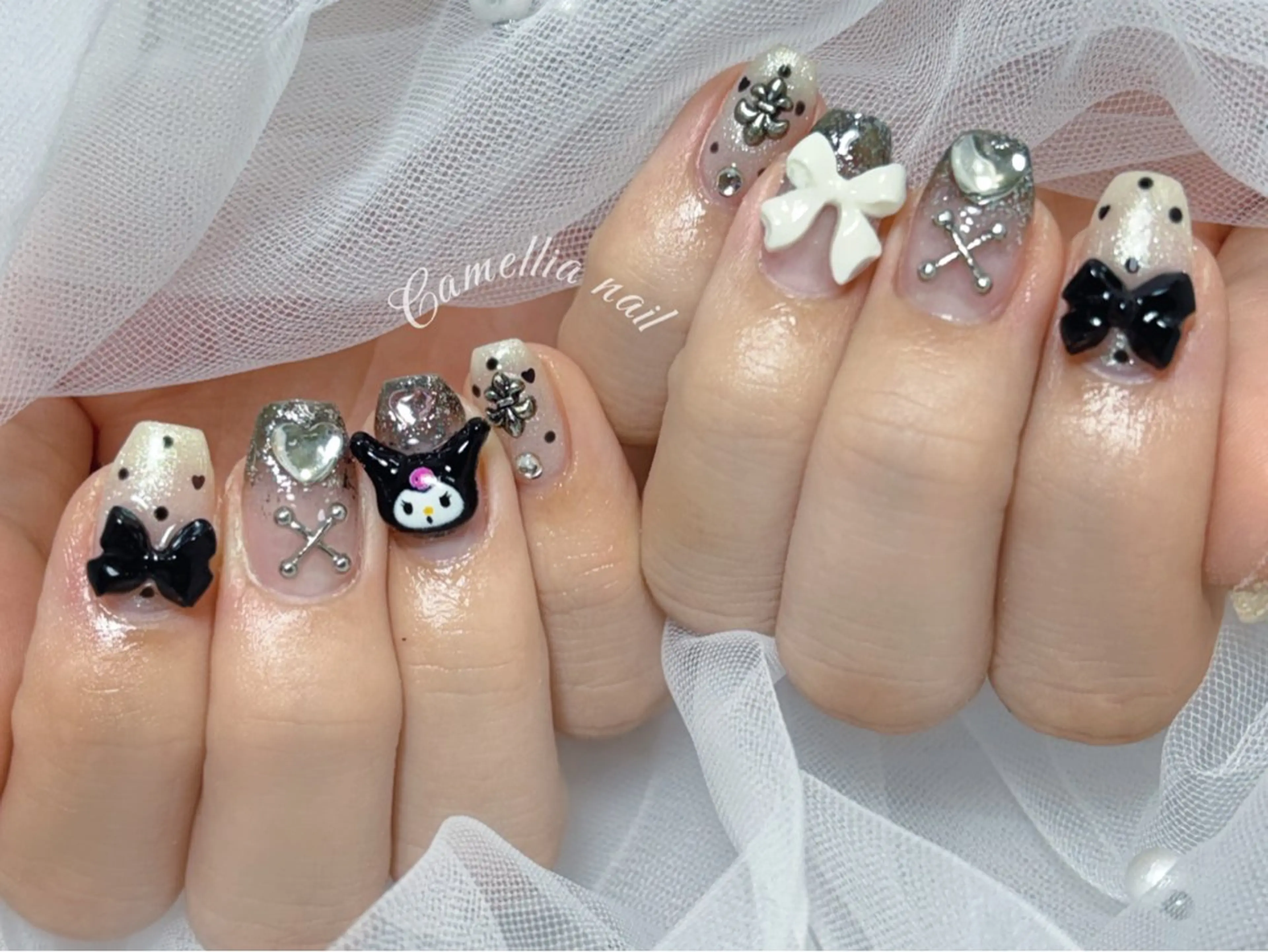 ネイル Camellia デザイン長さだしのネイルデザイン