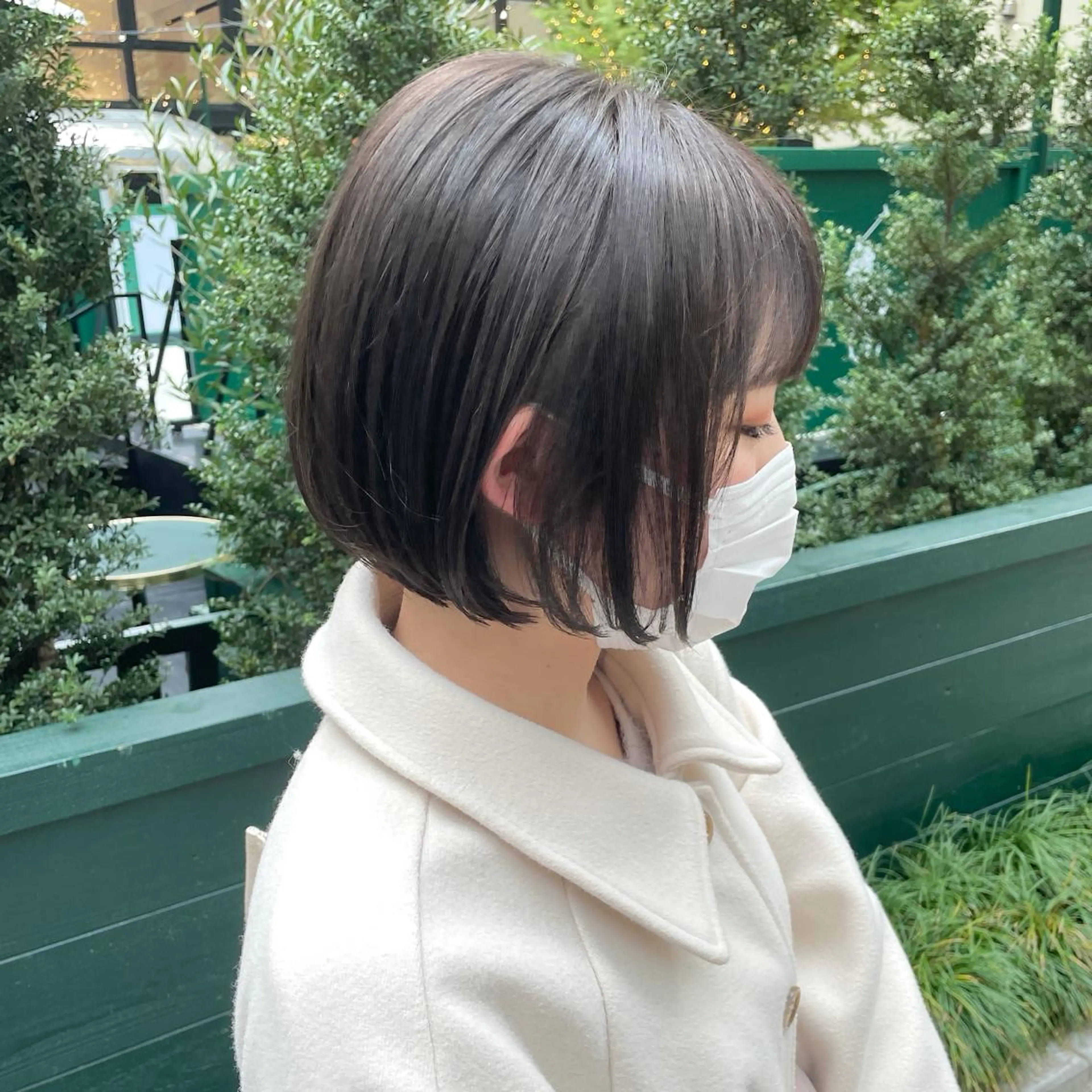 ショート カラー グレージュ ボブ カット ヘアカラー トリートメント 💎小顔前髪& 髪質改善💎片桐のヘアスタイル