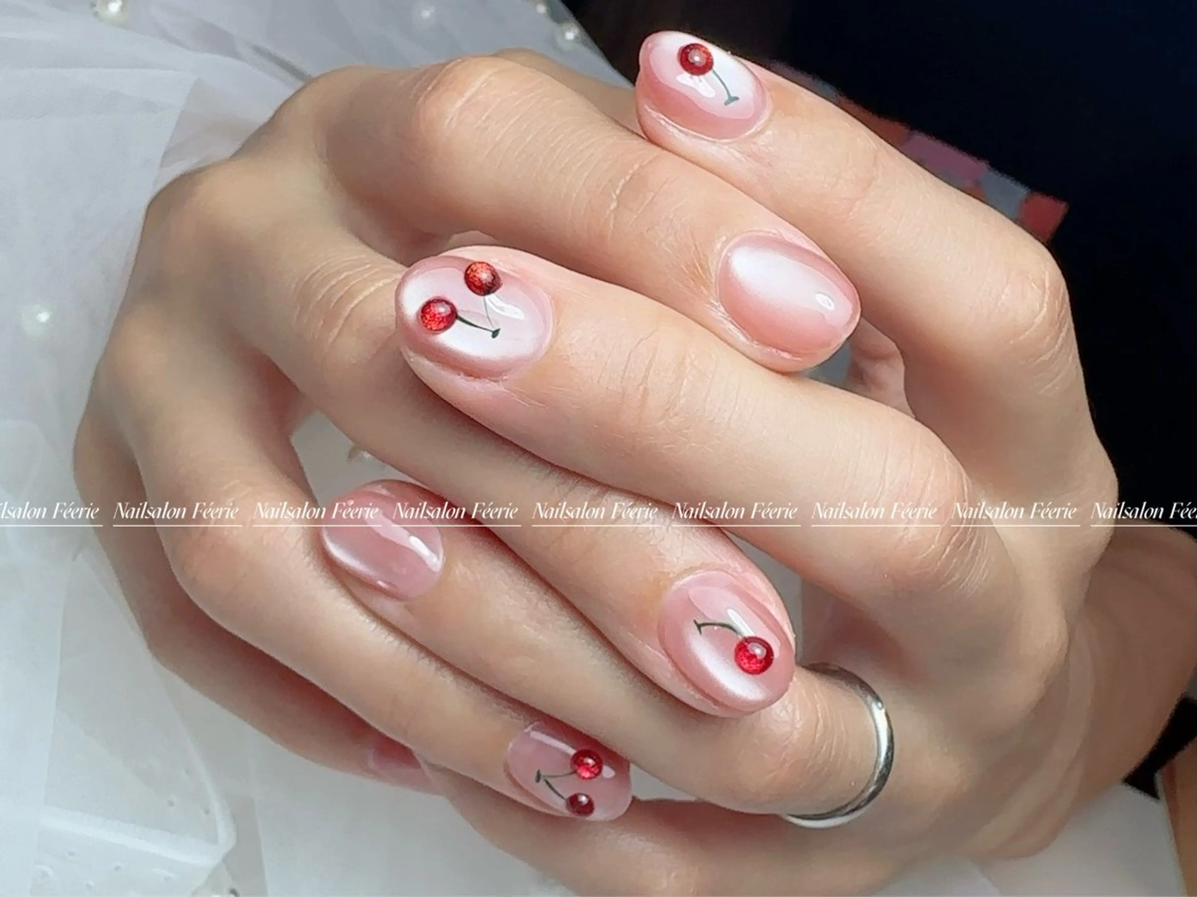 ネイル 成人式 長さ出し フットネイル フレンチネイル ジェルネイル ハンドネイル ハンドケア nail salon Feerieのネイルデザイン