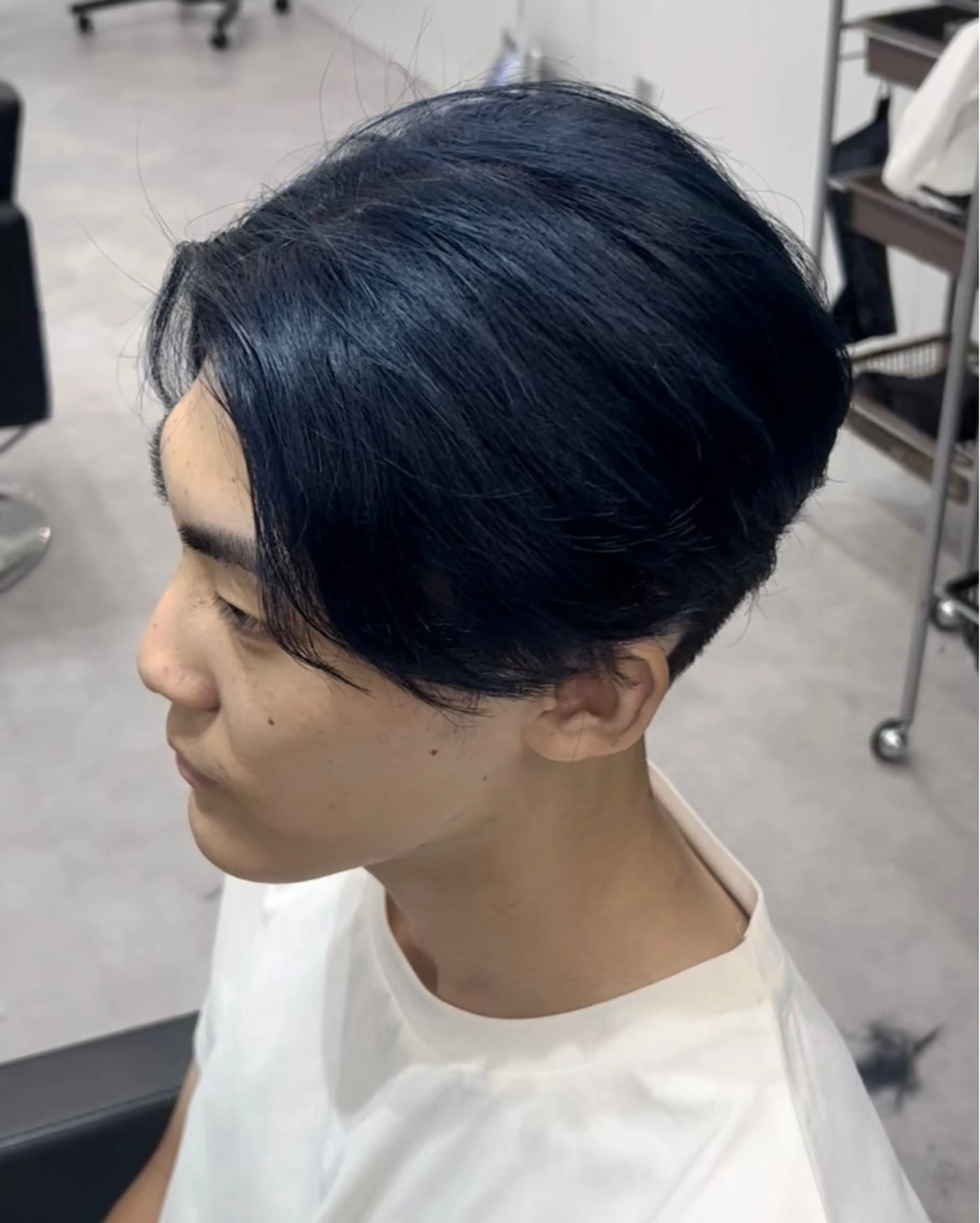 ショート カラー メンズ 曲がる縮毛矯正 LIBER 　岩名のヘアスタイル