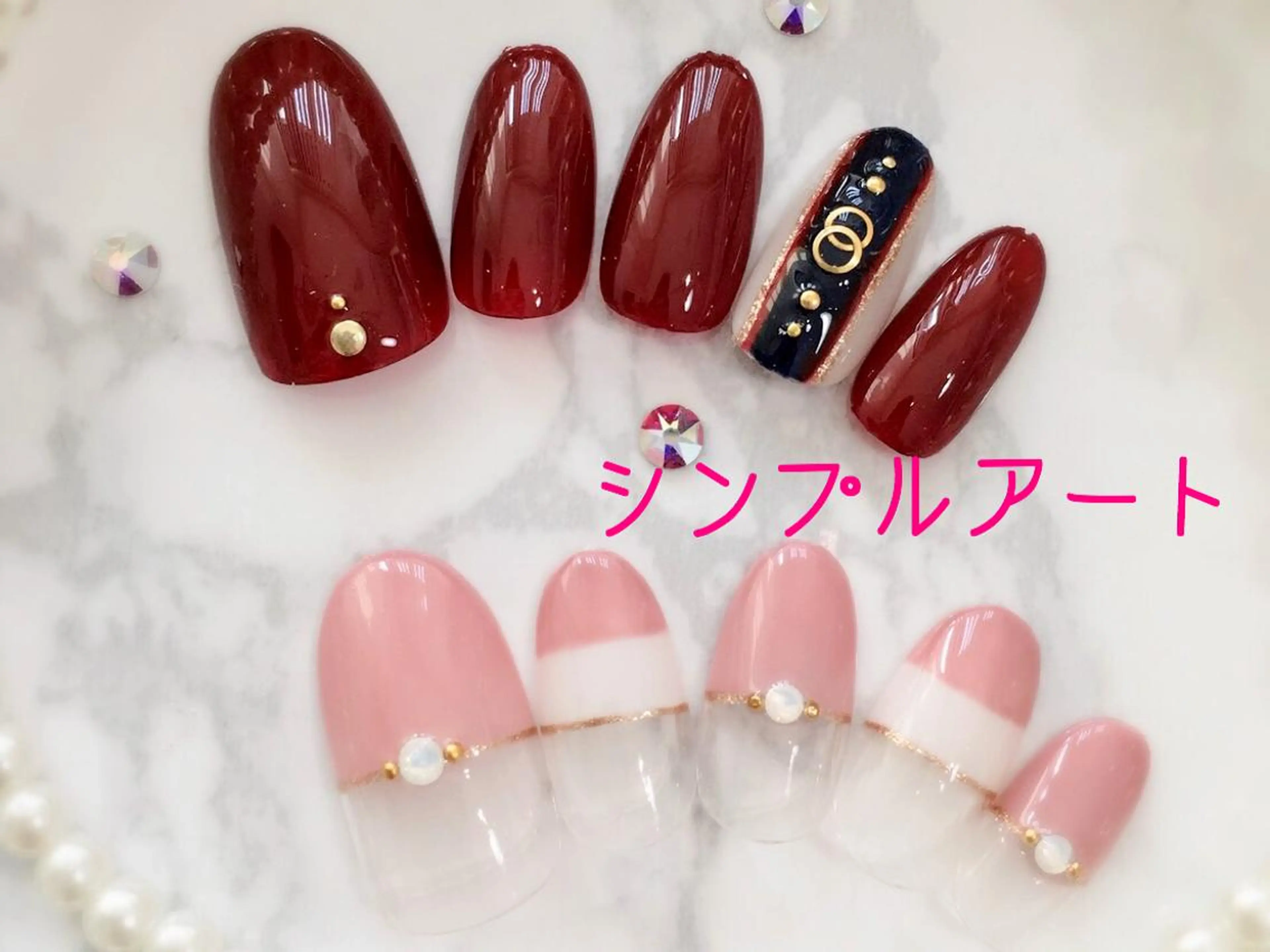 ネイル アートネイル シンプルネイル HALU ハルのネイルデザイン