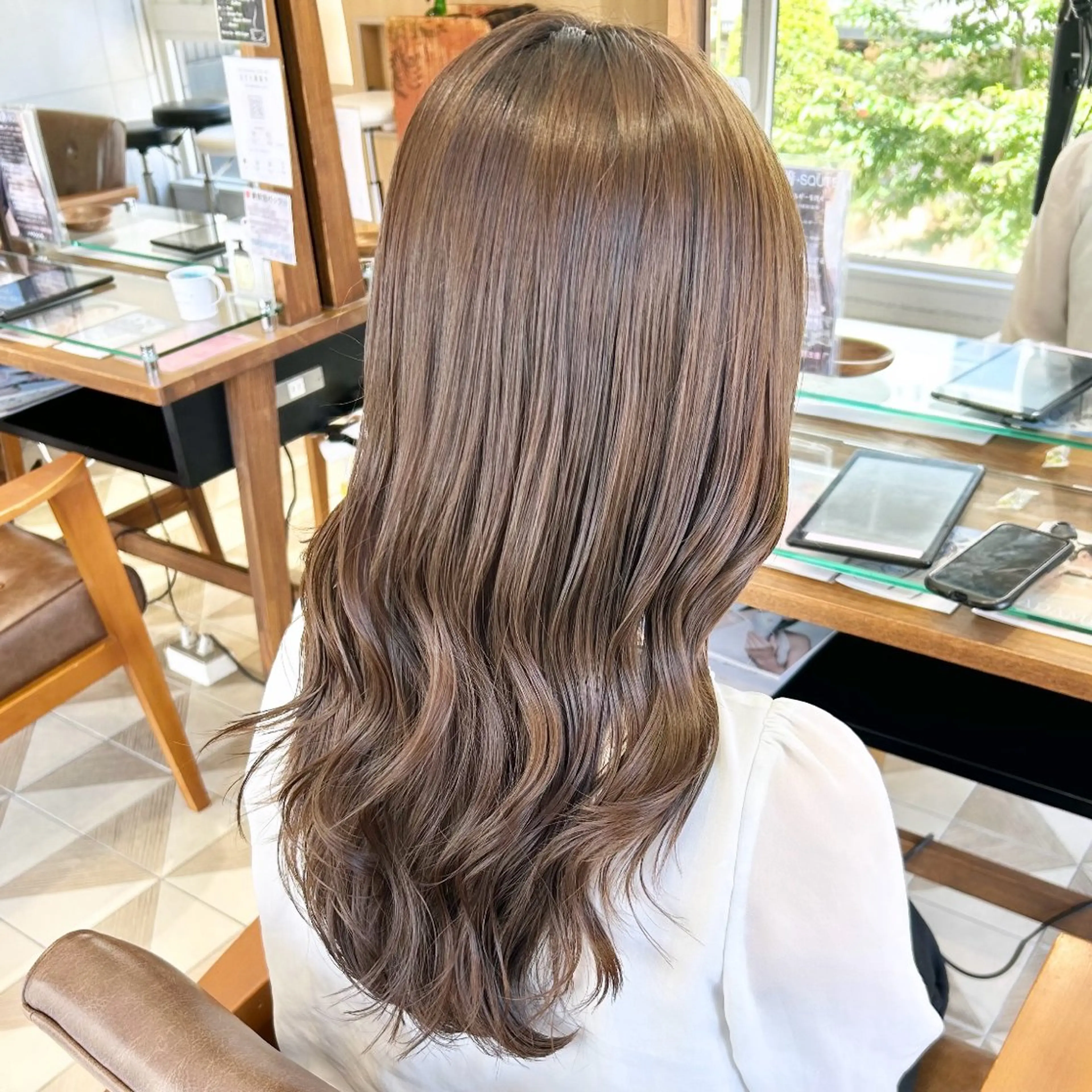 ロング カラー ヘアアレンジ カット ヘアカラー 吉水 彩乃 /ボブ/透明感カラーのヘアスタイル