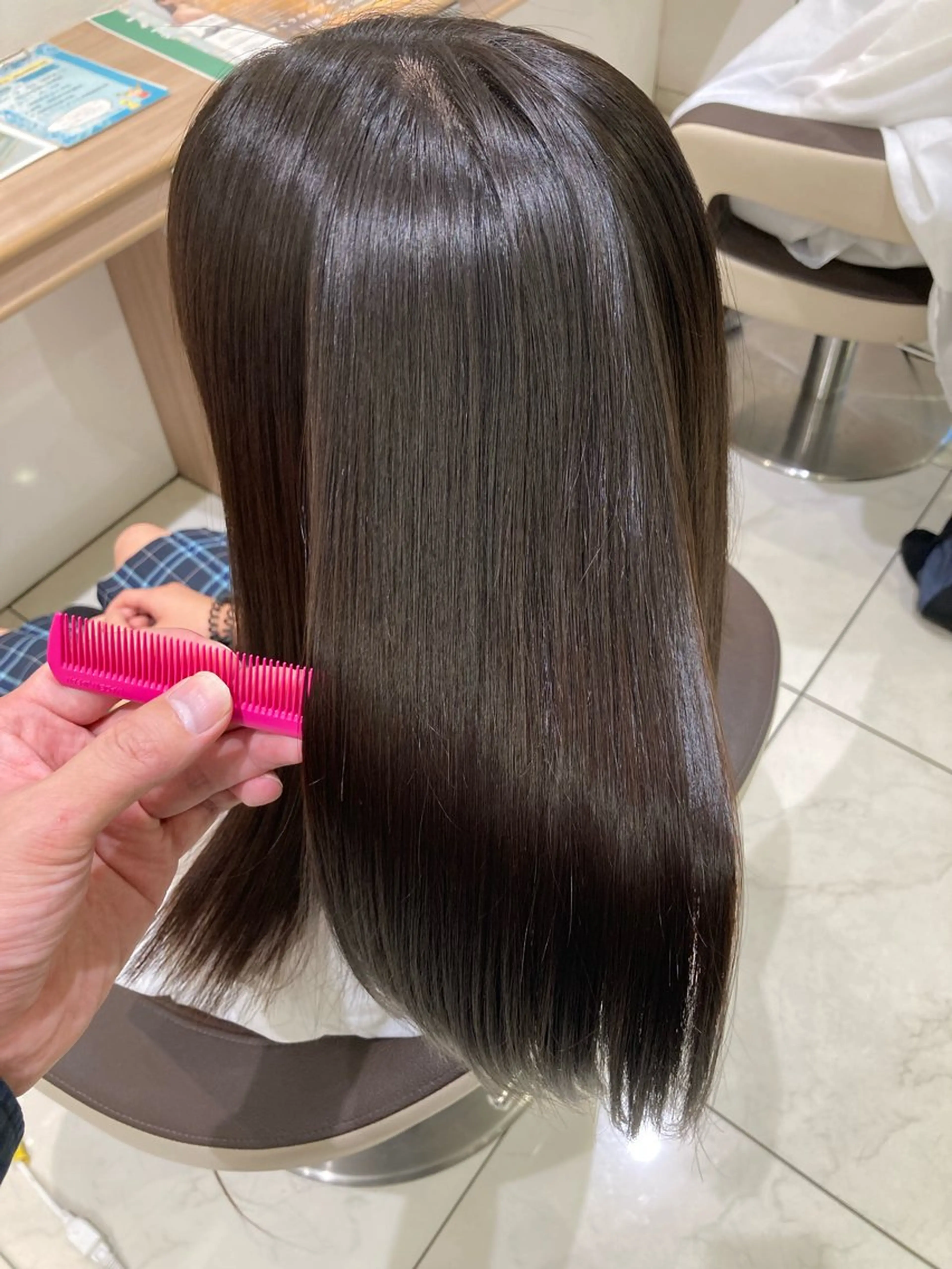 ロング カット 縮毛矯正 トリートメント 髪質改善 阪口 雄佑のヘアスタイル