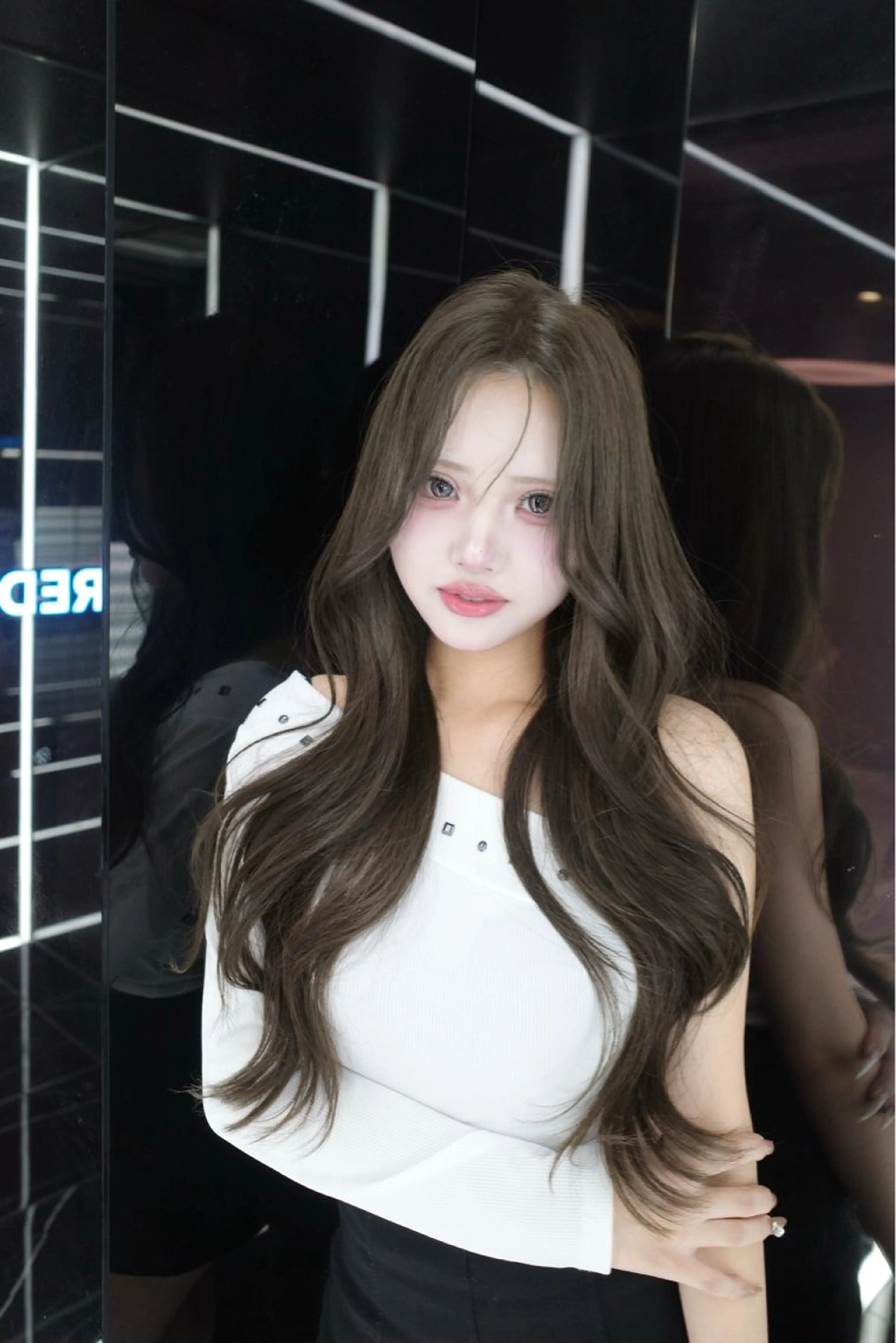 ロング カラー ヘアアレンジ ヘアカラー トリートメント RioN/網紅ヘア 🩶透明感艶カラーのヘアスタイル