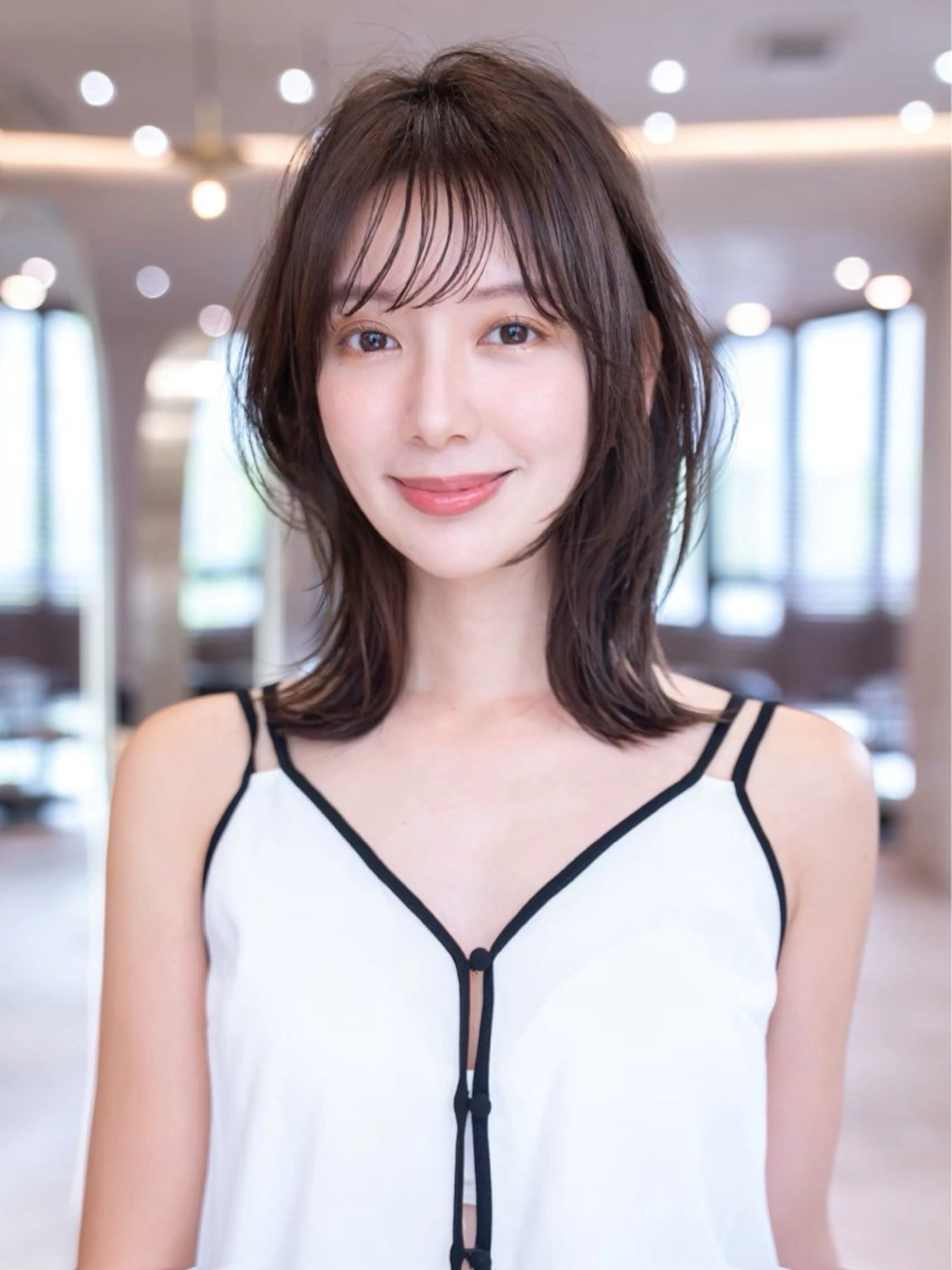 ミディアム カラー カット ヘアカラー トリートメント 渋谷/レイヤーボブ・ 韓国ボブ特化/楓のヘアスタイル