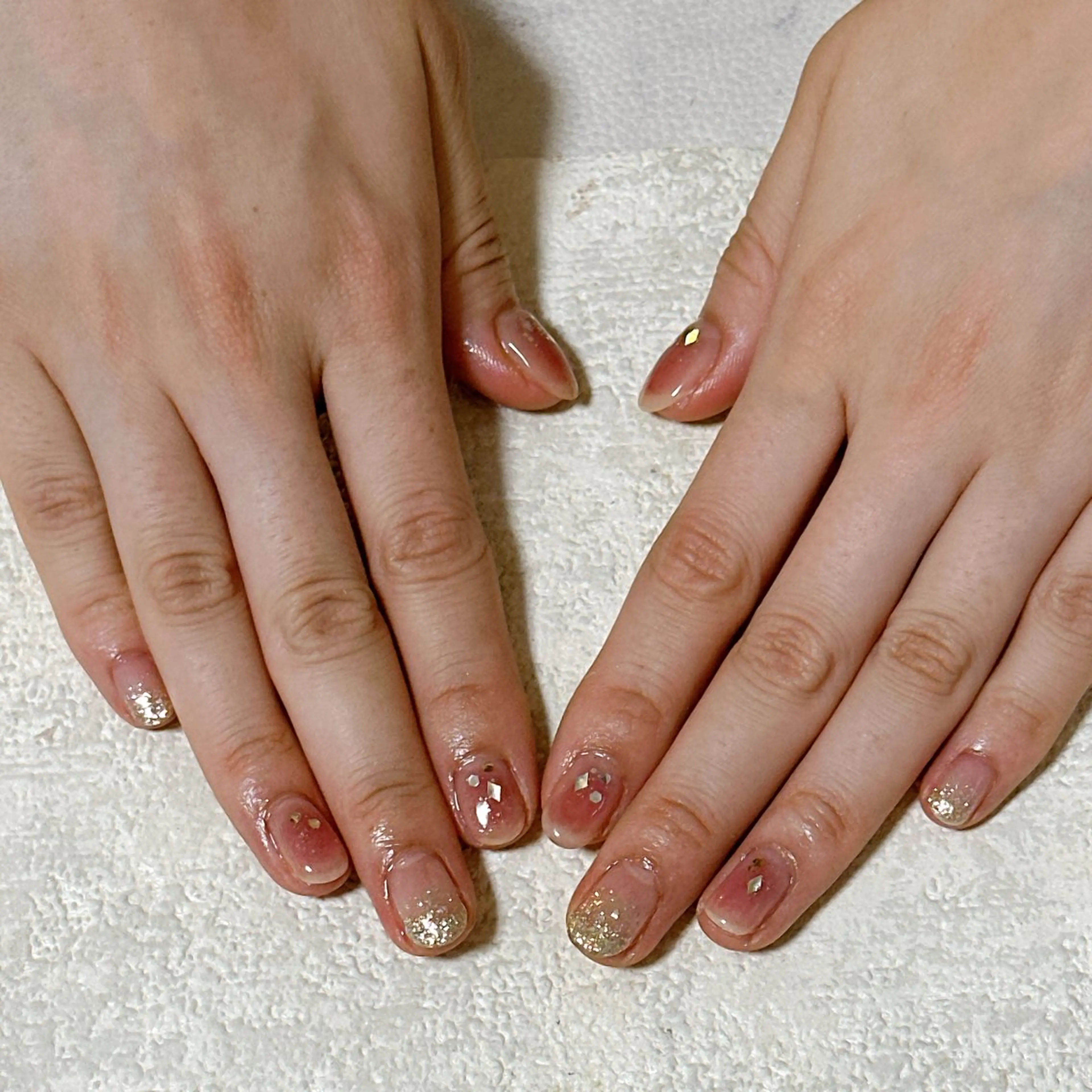 ネイル オーロラネイル チークネイル フットネイル フレンチネイル ジェルネイル ハンドネイル Mogu nail 二子玉川のネイルデザイン