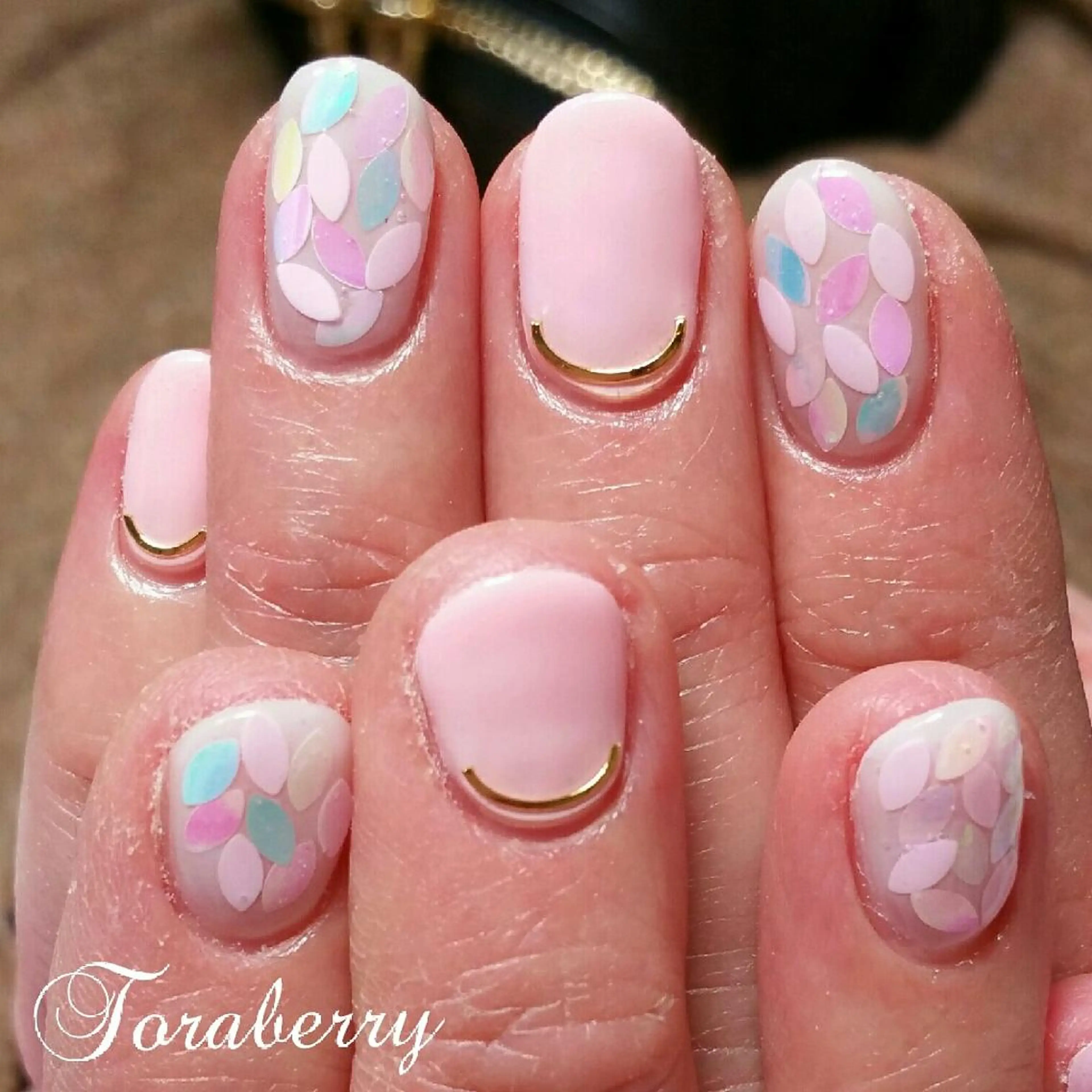 ネイル ホログラムネイル 持ち込み ネイリスト なつみのネイルデザイン