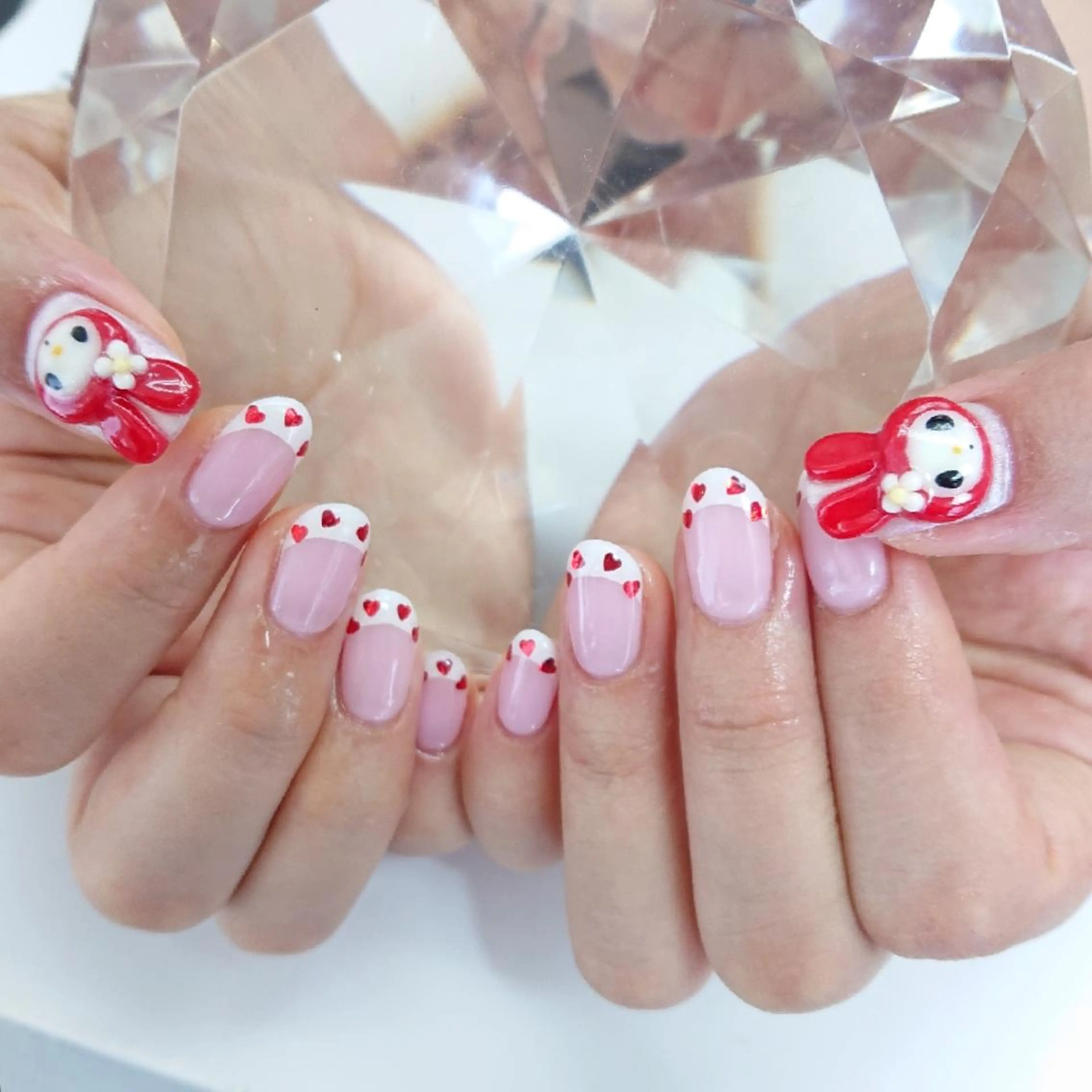 ネイル 赤色 Coco Girlsのネイルデザイン