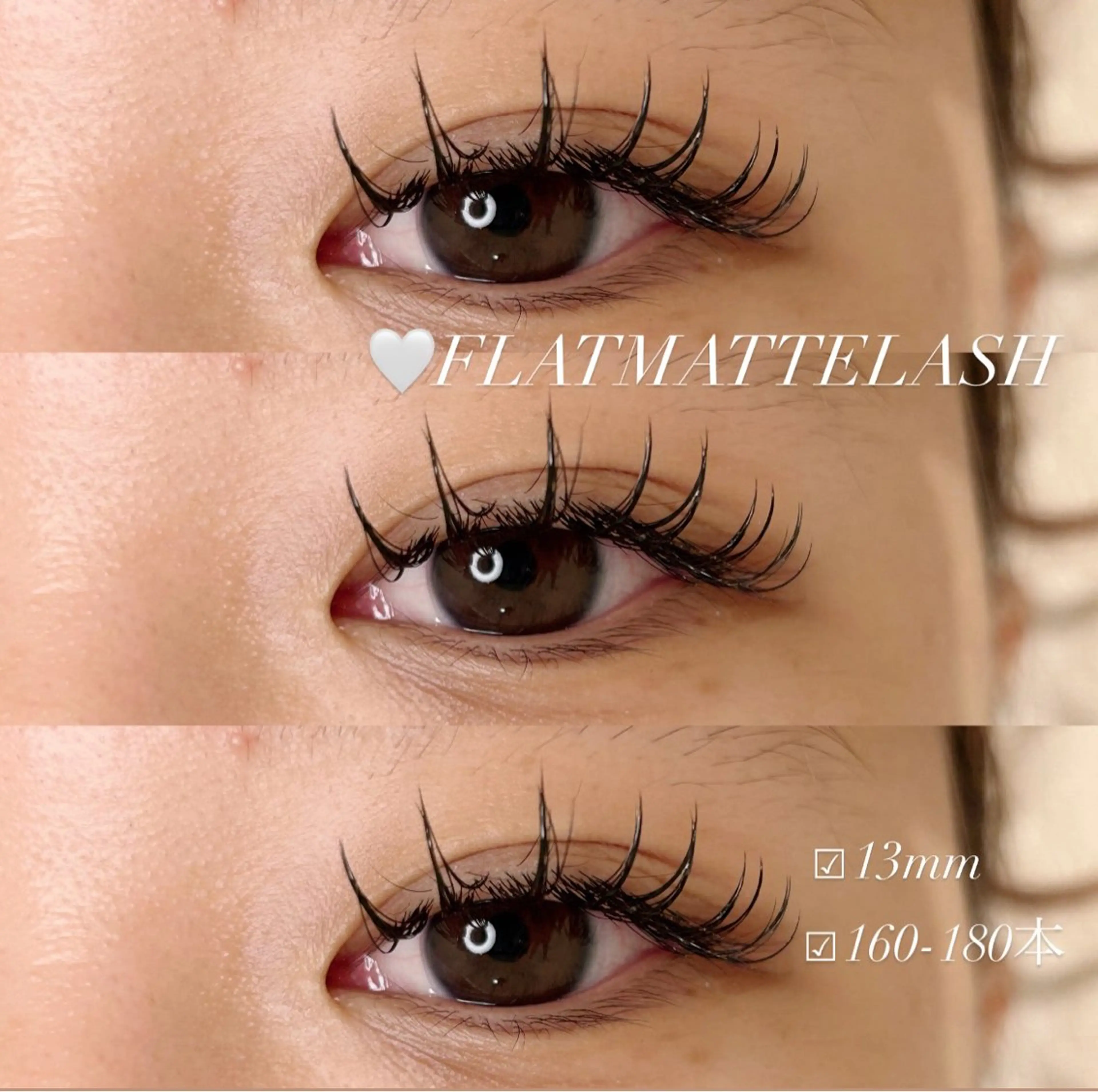 マツエク・マツパ 束感まつ毛 フラットラッシュ マツエク Jouir miyuuのマツエク・マツパデザイン