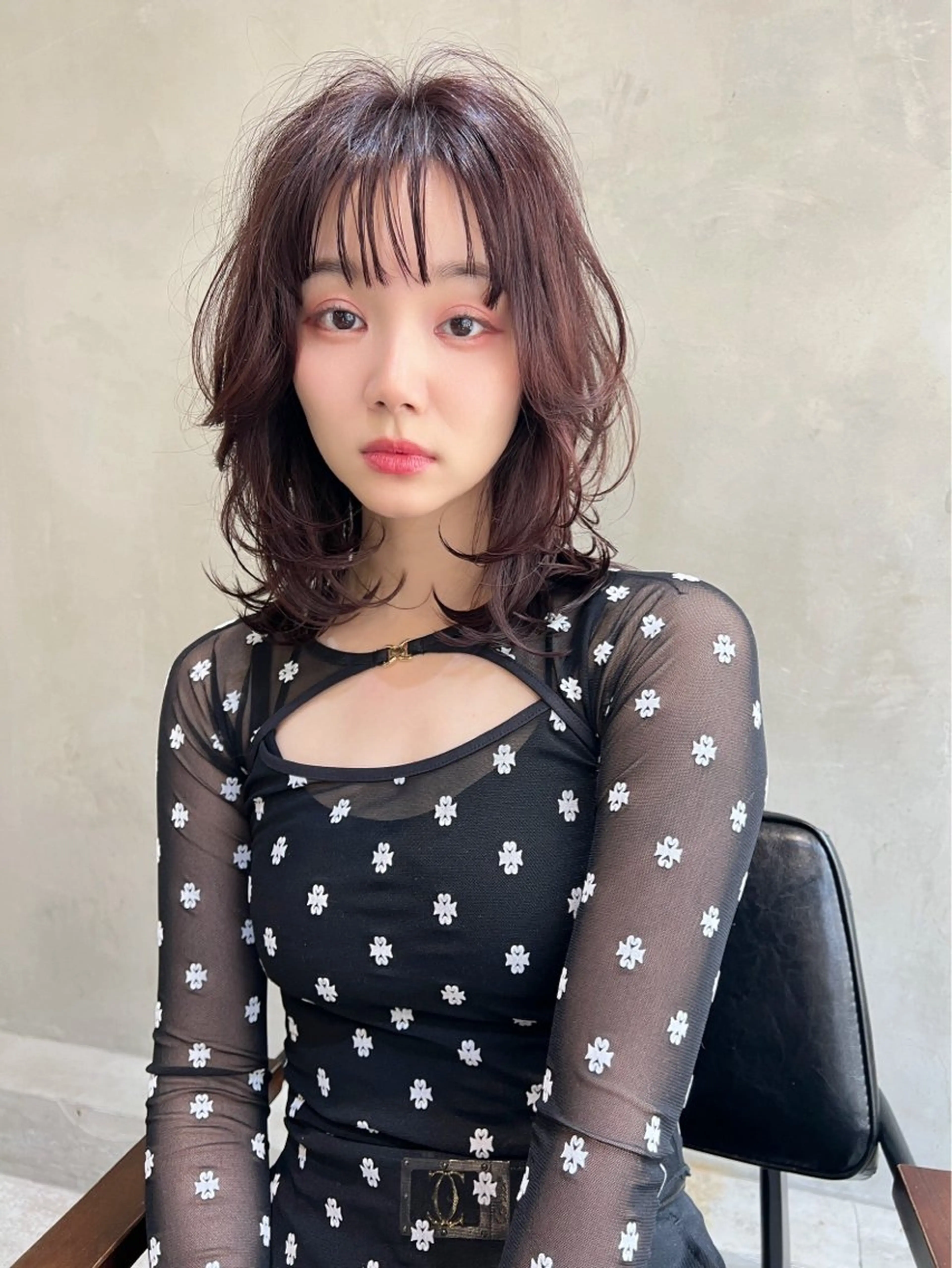 ミディアム 透明感カラー/ 髪質改善/ねねのヘアスタイル