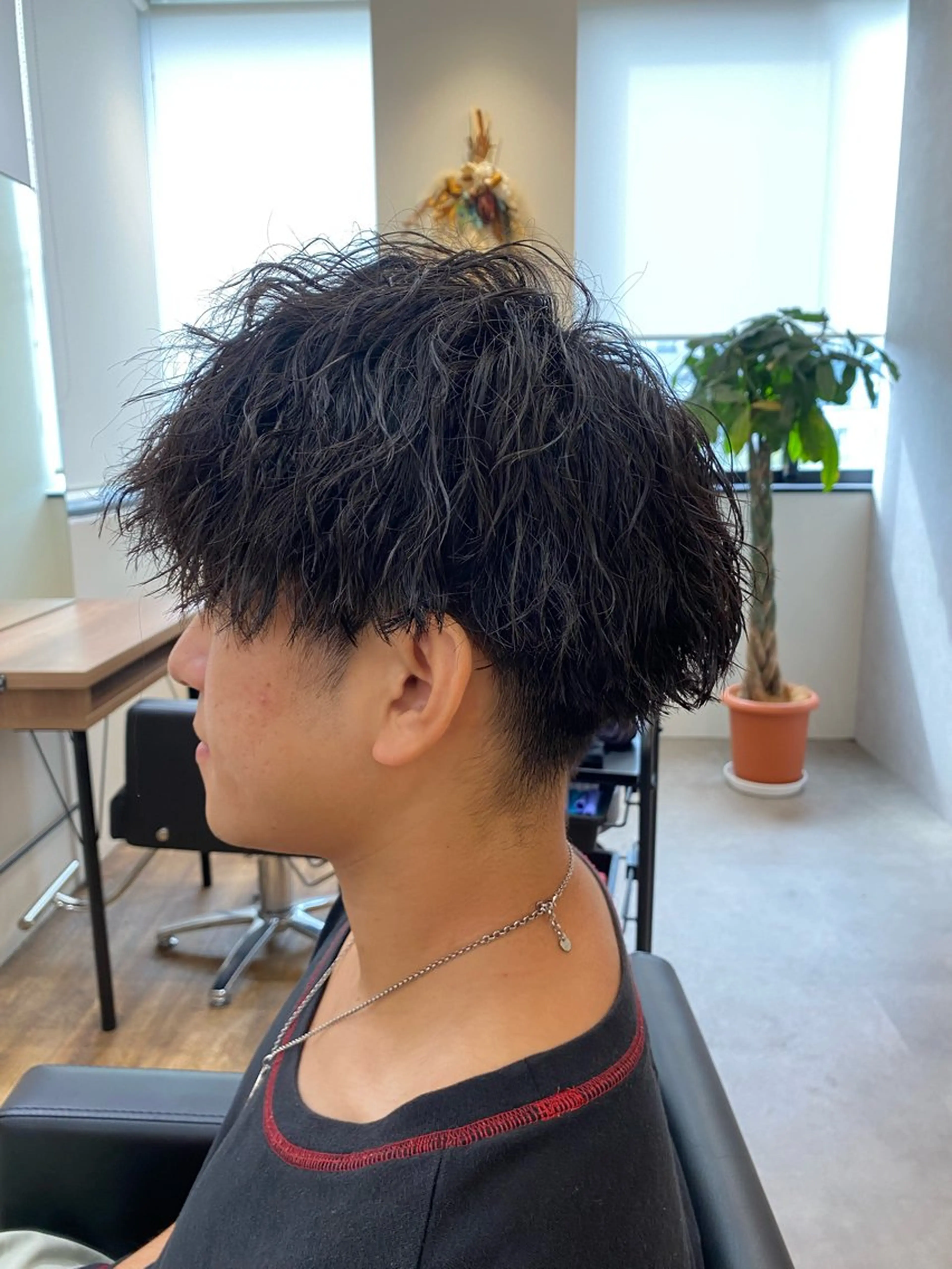 パーマ メンズ カット パーマ well高崎上大類町 /湯浅泳作のヘアスタイル