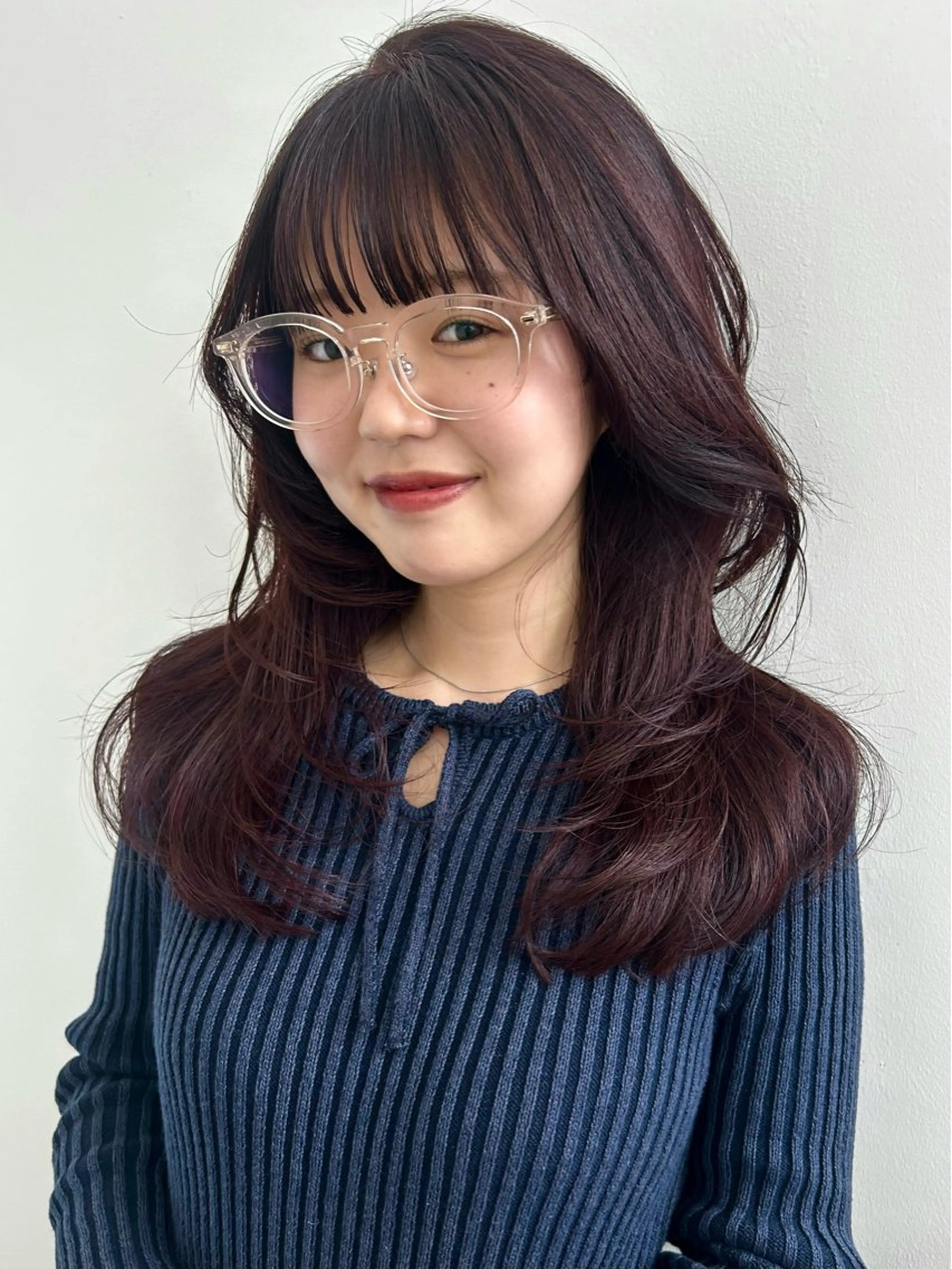 セミロング カラー カット ヘアカラー 🌟暖色系ハイトーン 🌟AIのヘアスタイル