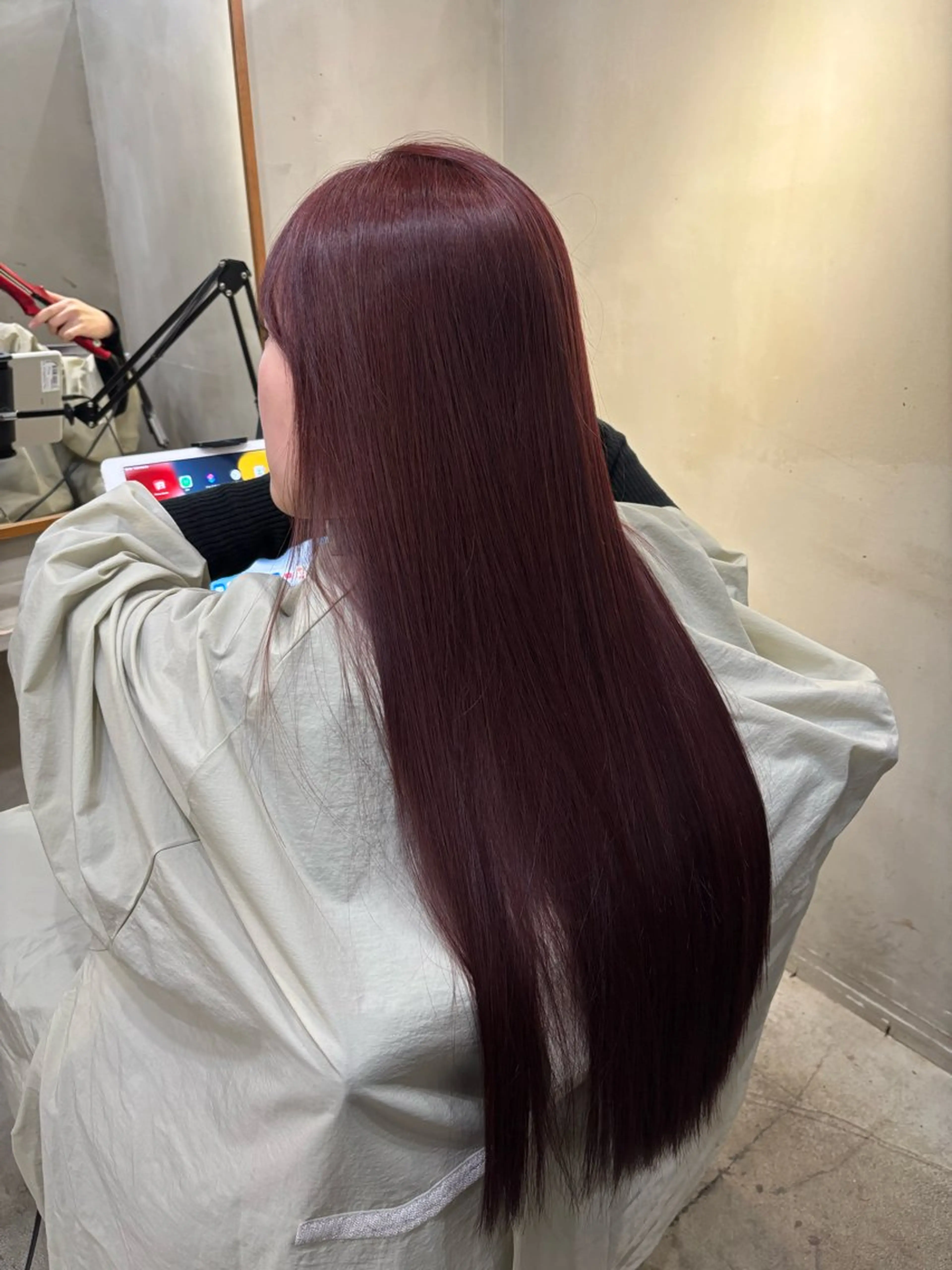 ロング カラー ブリーチ ダブルカラー ブリーチなしカラー ピンクカラー ヘアカラー VOYAGE所属・中園 康のヘアスタイル