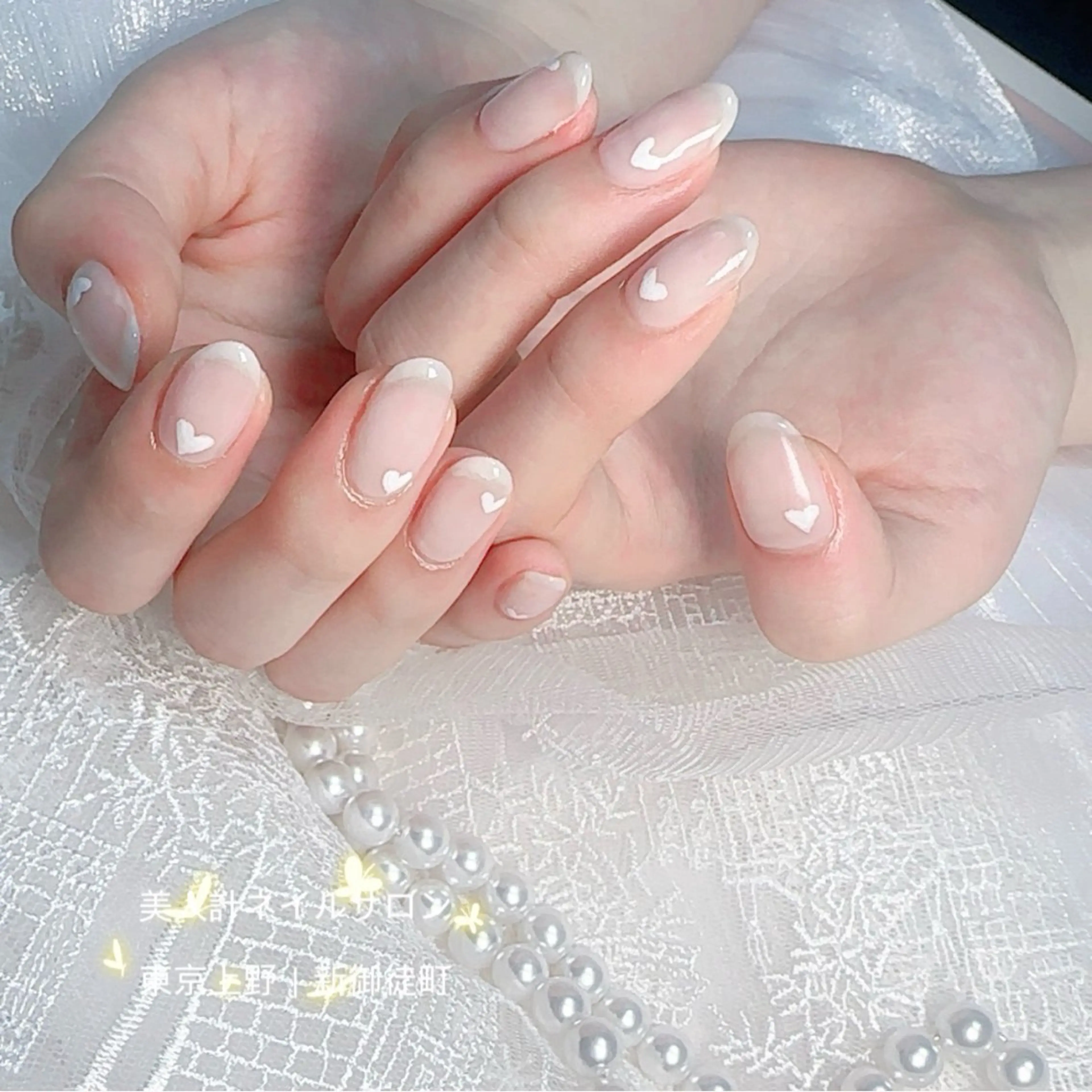 ネイル アートネイル ハート ハンドネイル 美人計ネイルサロン所属・中山 美月のネイルデザイン