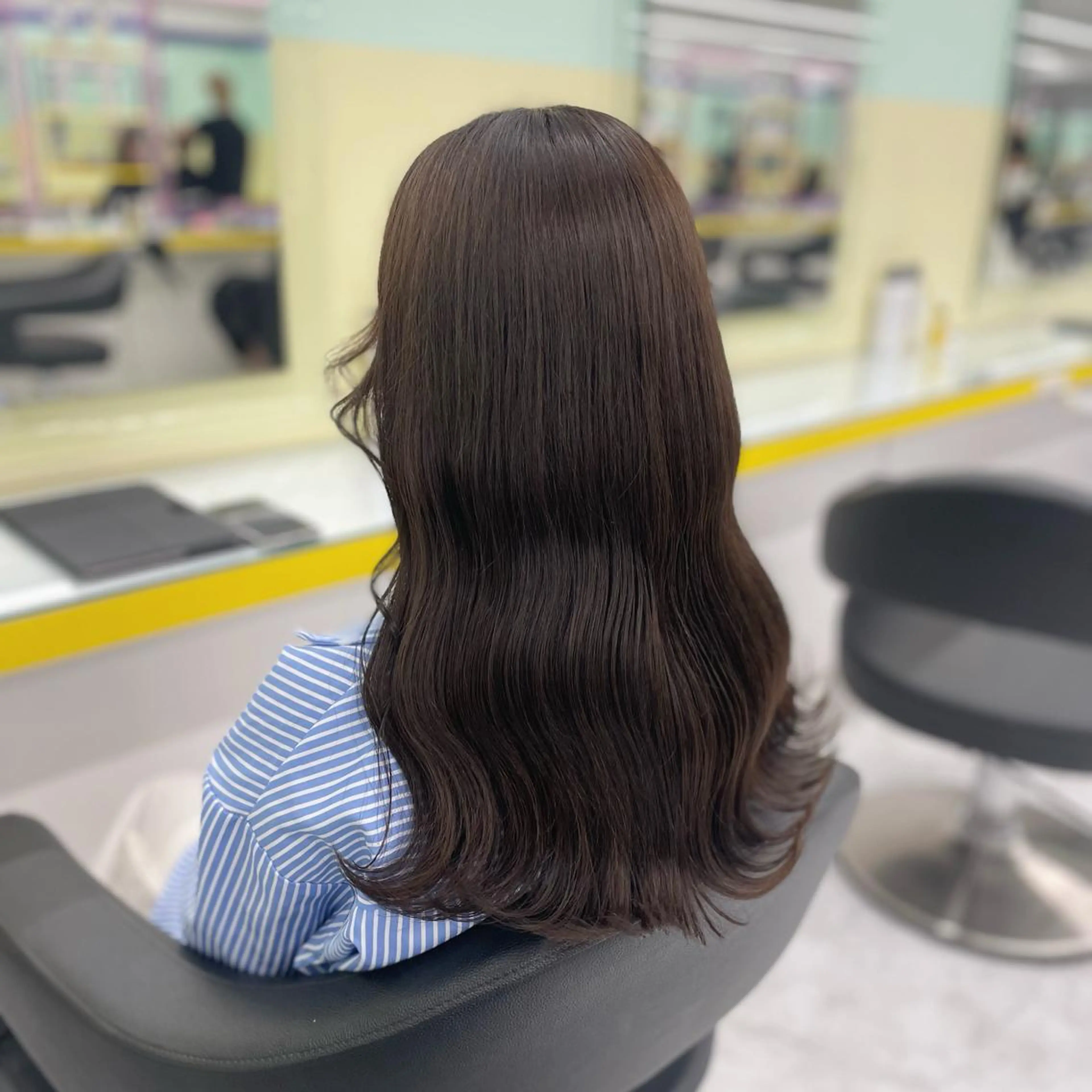 ロング カラー ヘアアレンジ カット ヘアカラー トリートメント ☁️縮毛矯正✖️ 透明感☁️りくのヘアスタイル
