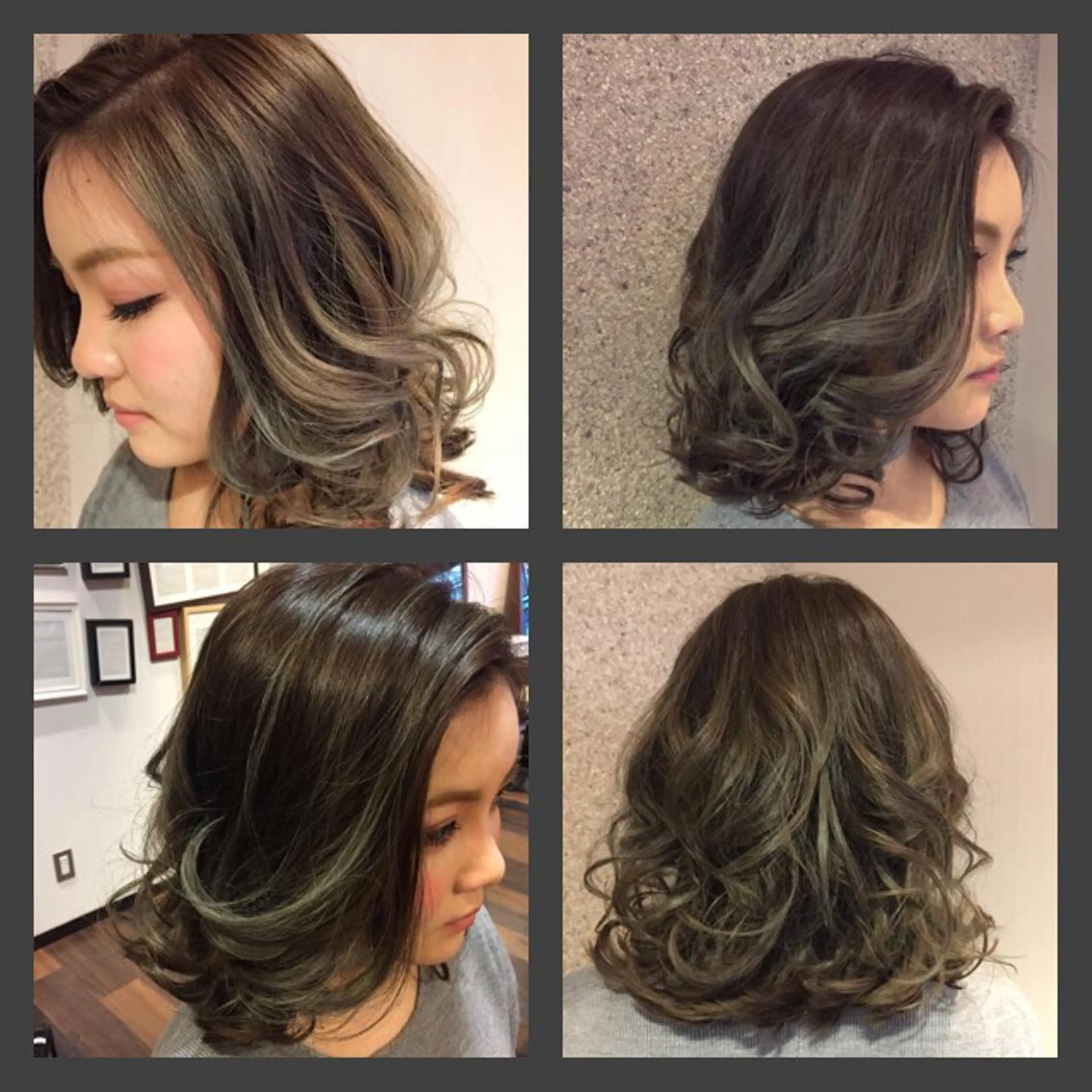 カラー アッシュ ハイライトカラー 伊藤 優希のヘアスタイル