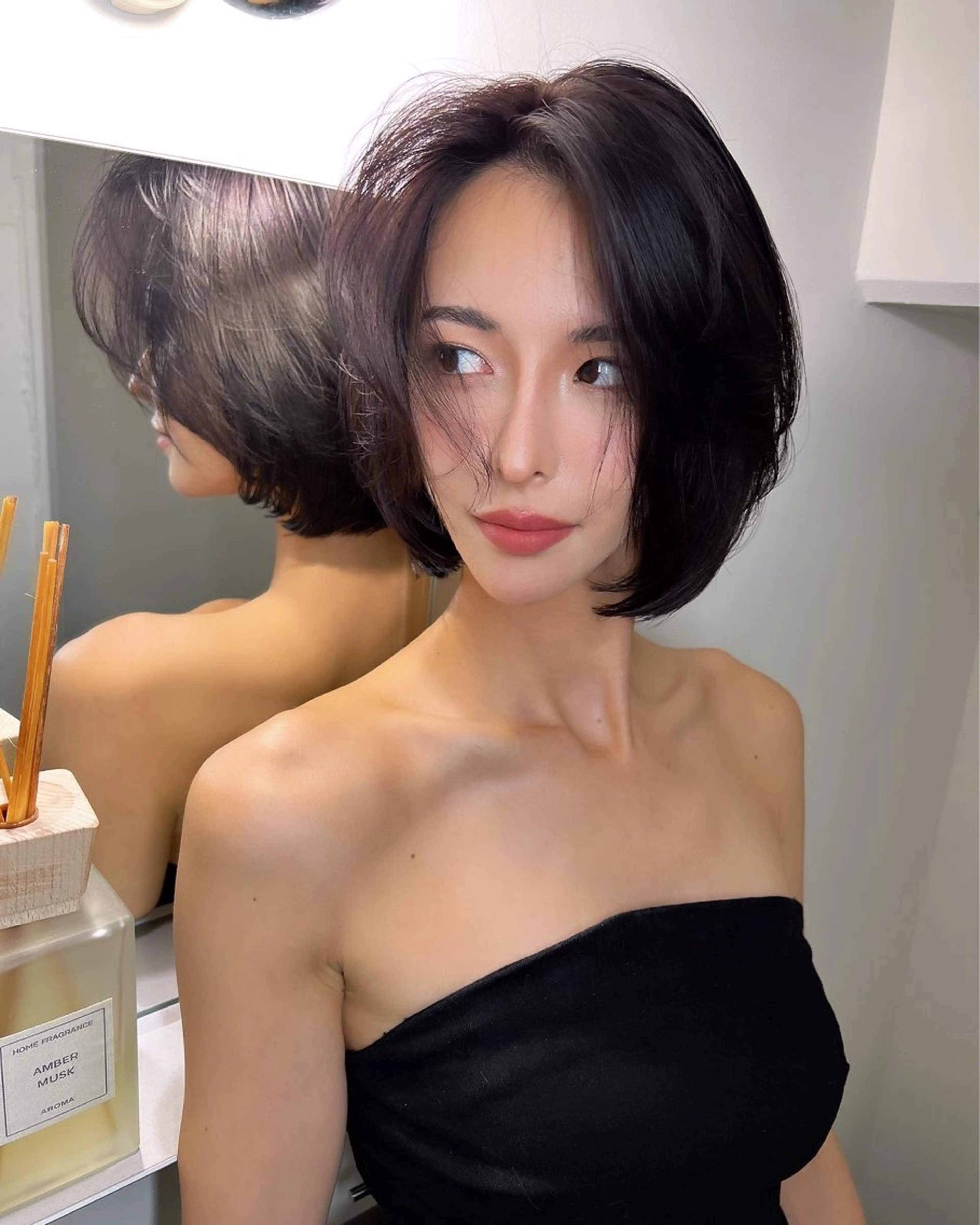 ミディアム 🇨🇳ワンホンヘア 下田鉄也のヘアスタイル