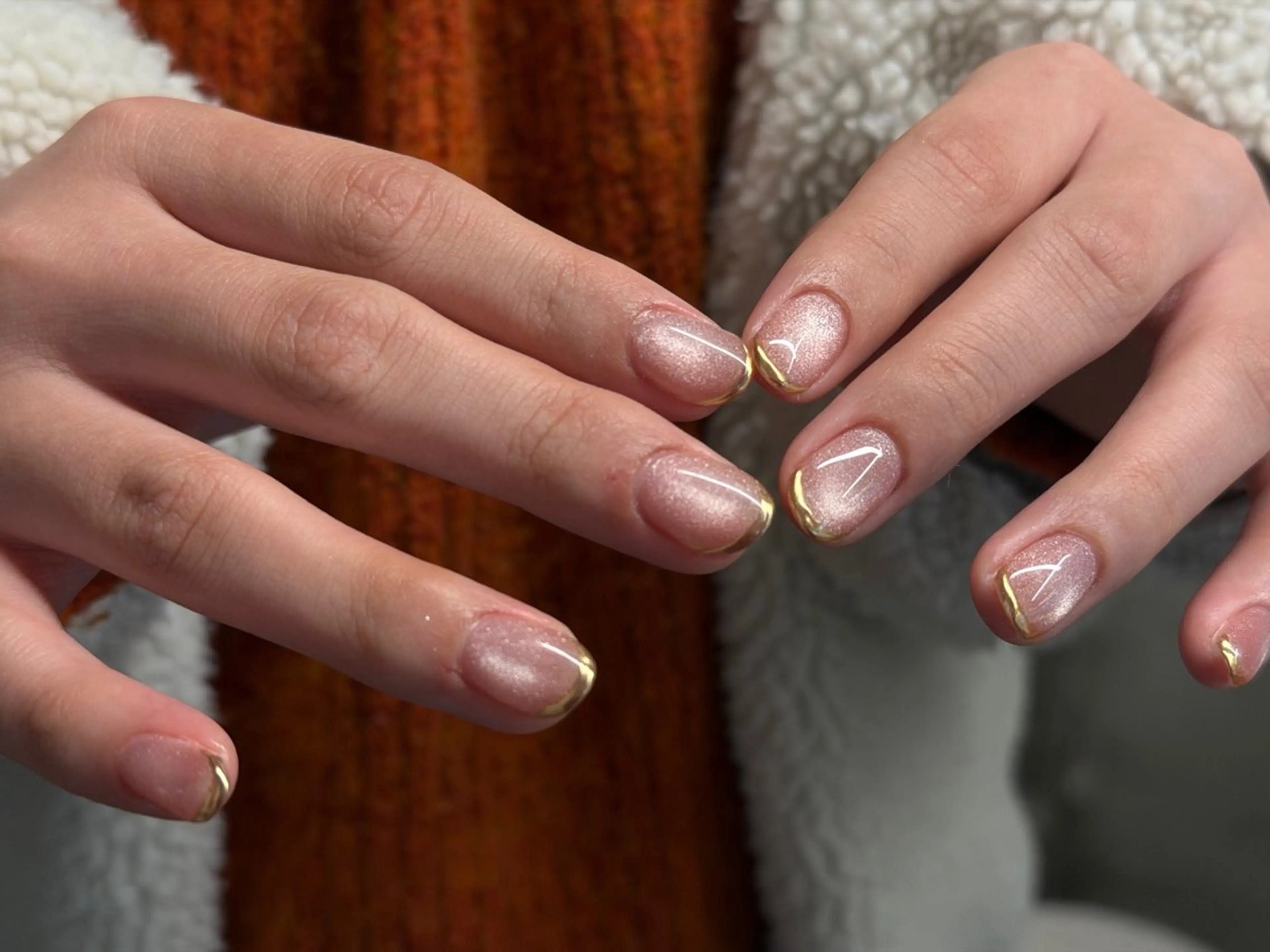 ネイル フレンチネイル マグネットネイル ミラーネイル ハンドネイル mori yuina ┆͓̽ NUDGEのネイルデザイン