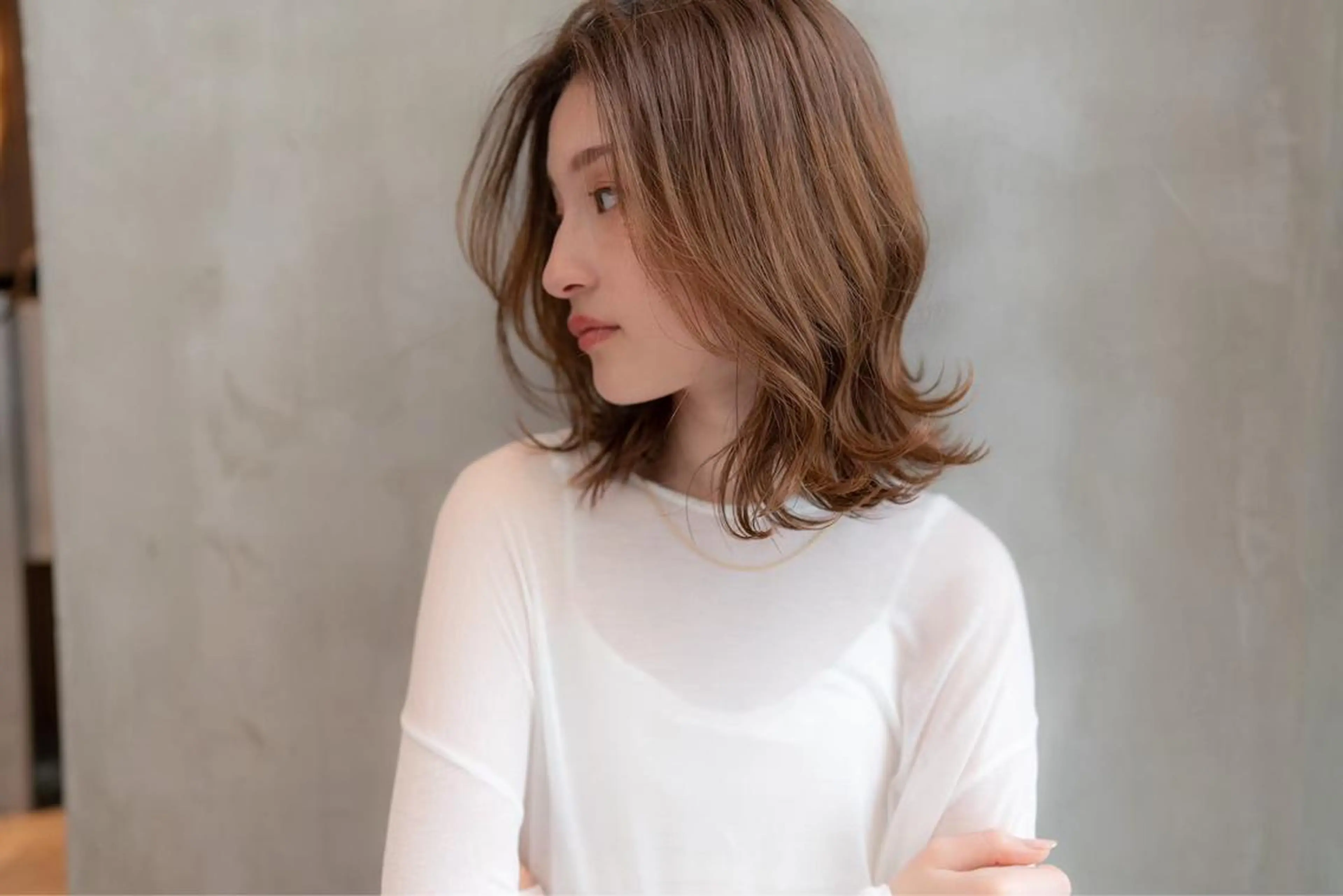 セミロング カラー カット ヘアカラー トリートメント 🉐レイヤー/塩見 弘樹🉐渋谷のヘアスタイル