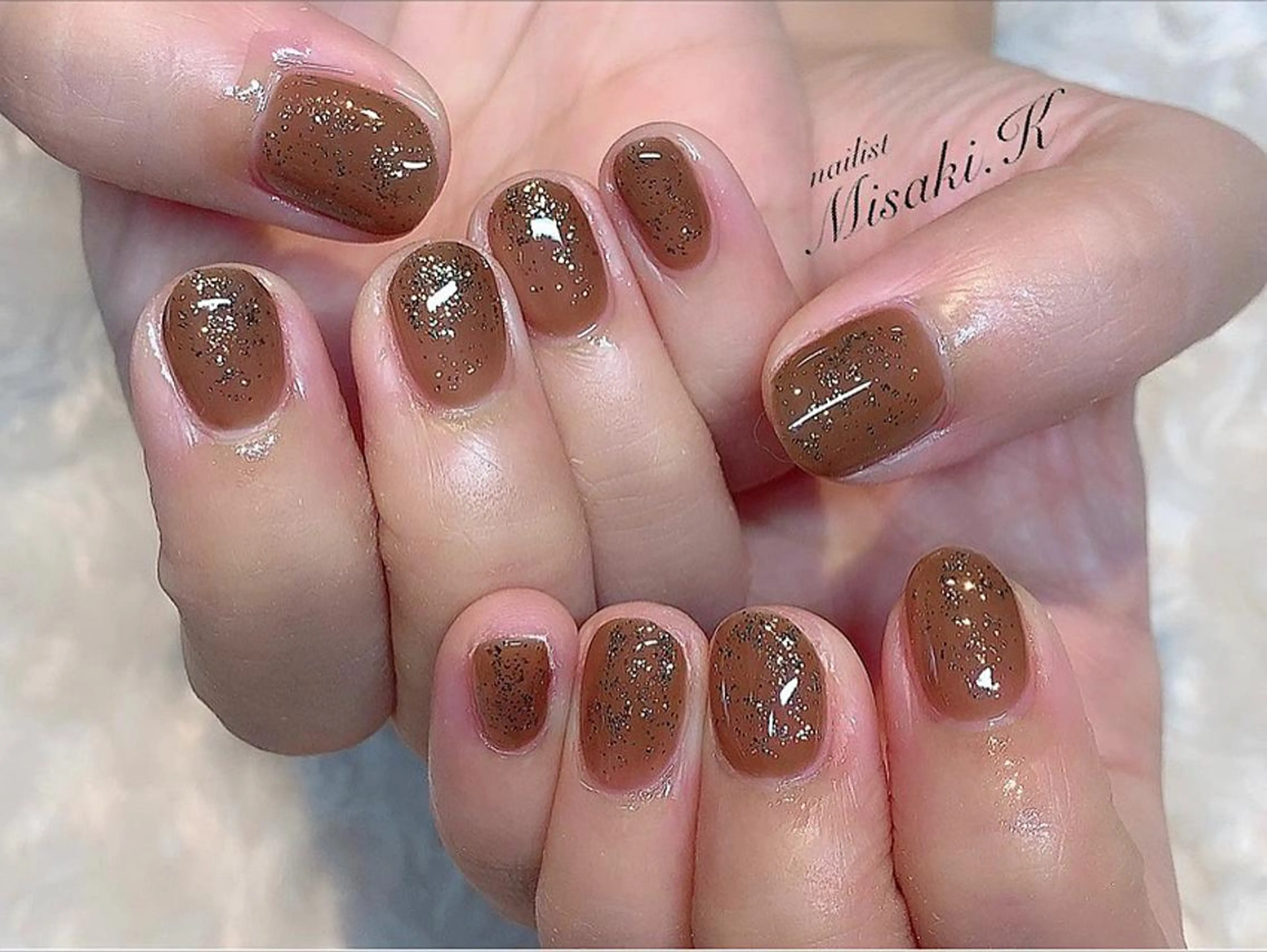 ネイル ラメ(グリッター) K. Misakiのネイルデザイン