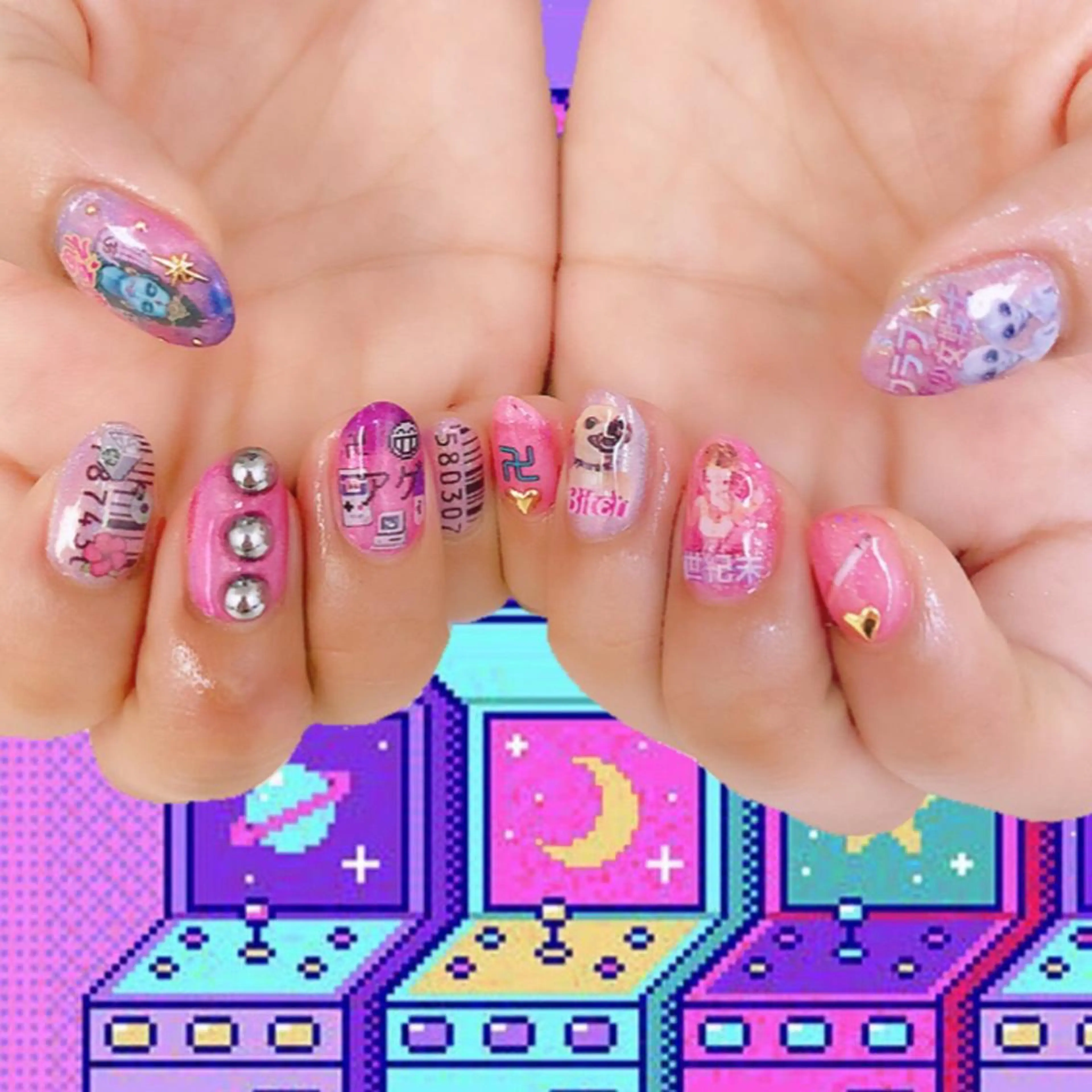 ネイル 持ち込み ハンドネイル フットネイル mi chiのネイルデザイン