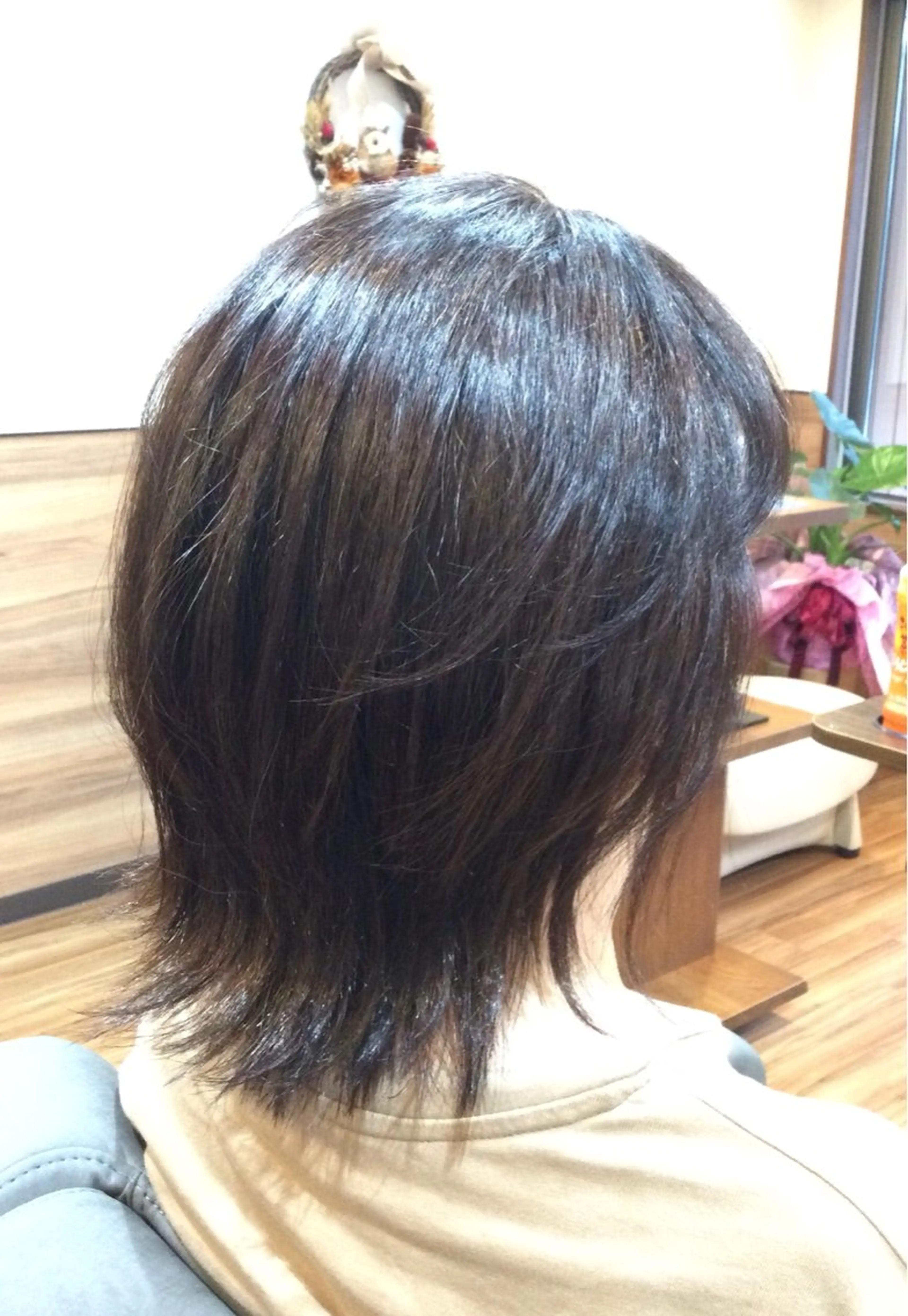 ショート カラー トリートメント 酸熱トリートメント カット ヘアカラー トリートメント Annon プライベートサロンのヘアスタイル