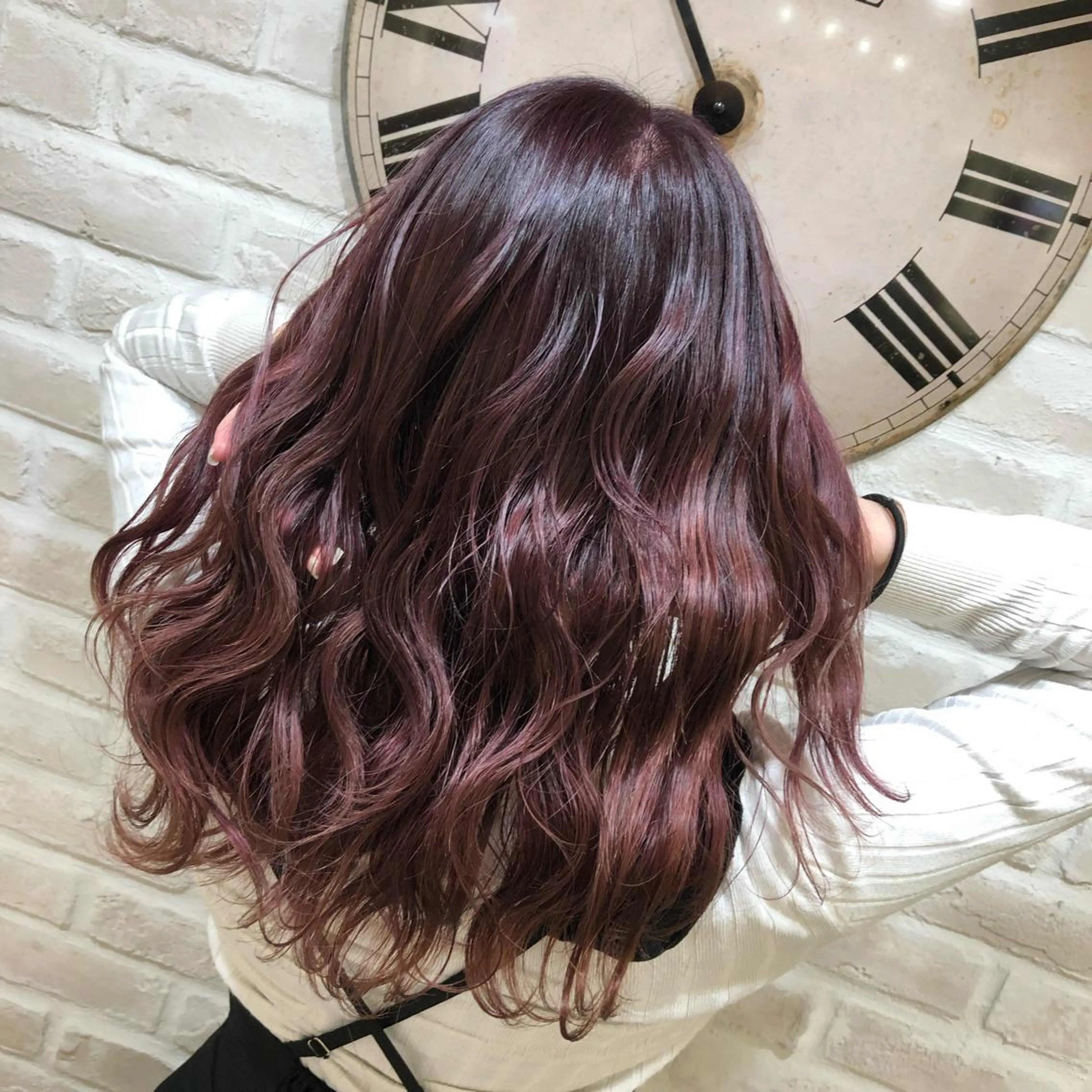 セミロング カラー ブリーチ ブリーチなしカラー トリートメント カット ヘアカラー トリートメント ヘアセット Aujua ソムリエ 勝又舞夏のヘアスタイル