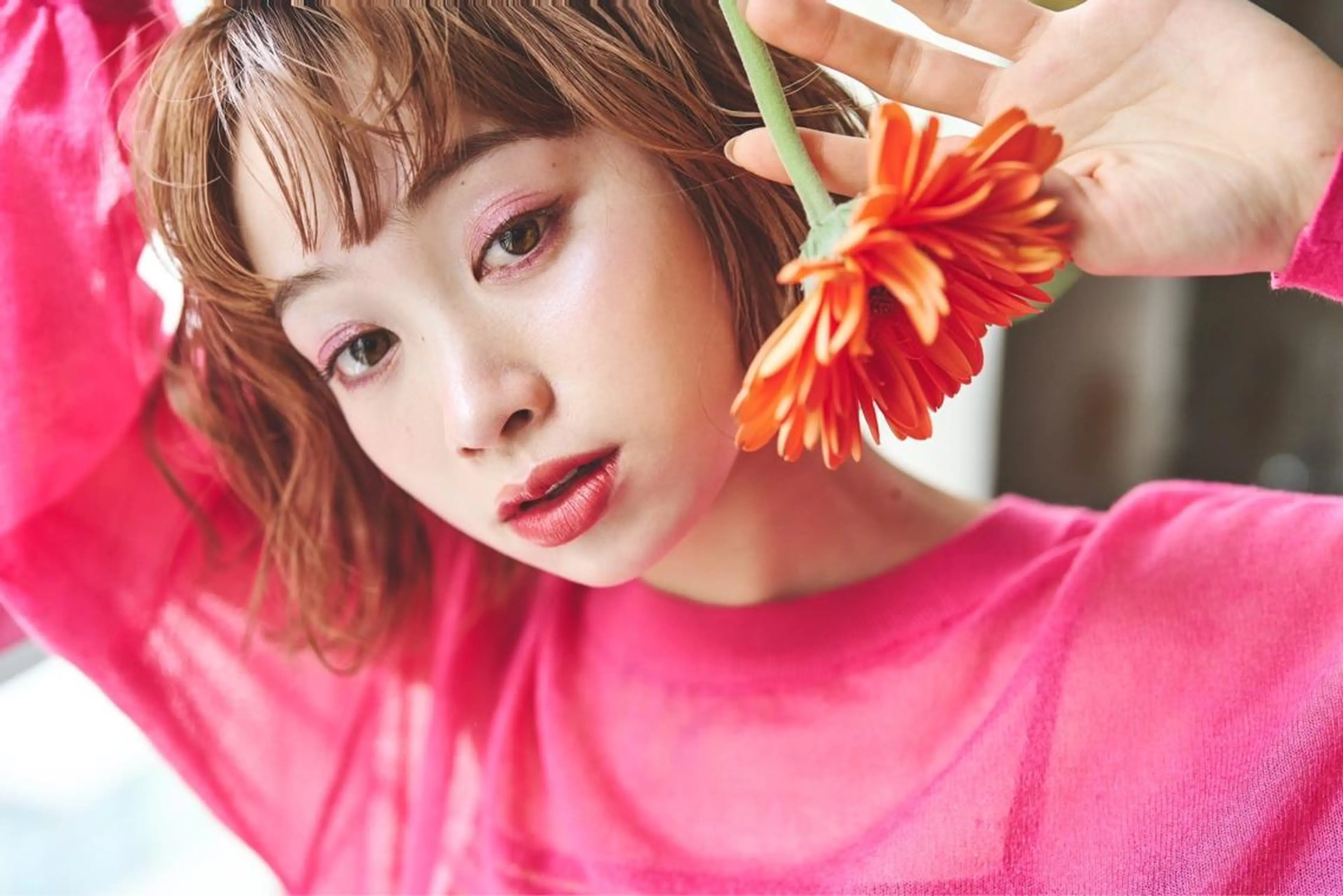 ショート カット ヘアカラー トリートメント ミルクティー× グレージュMOMOのヘアスタイル