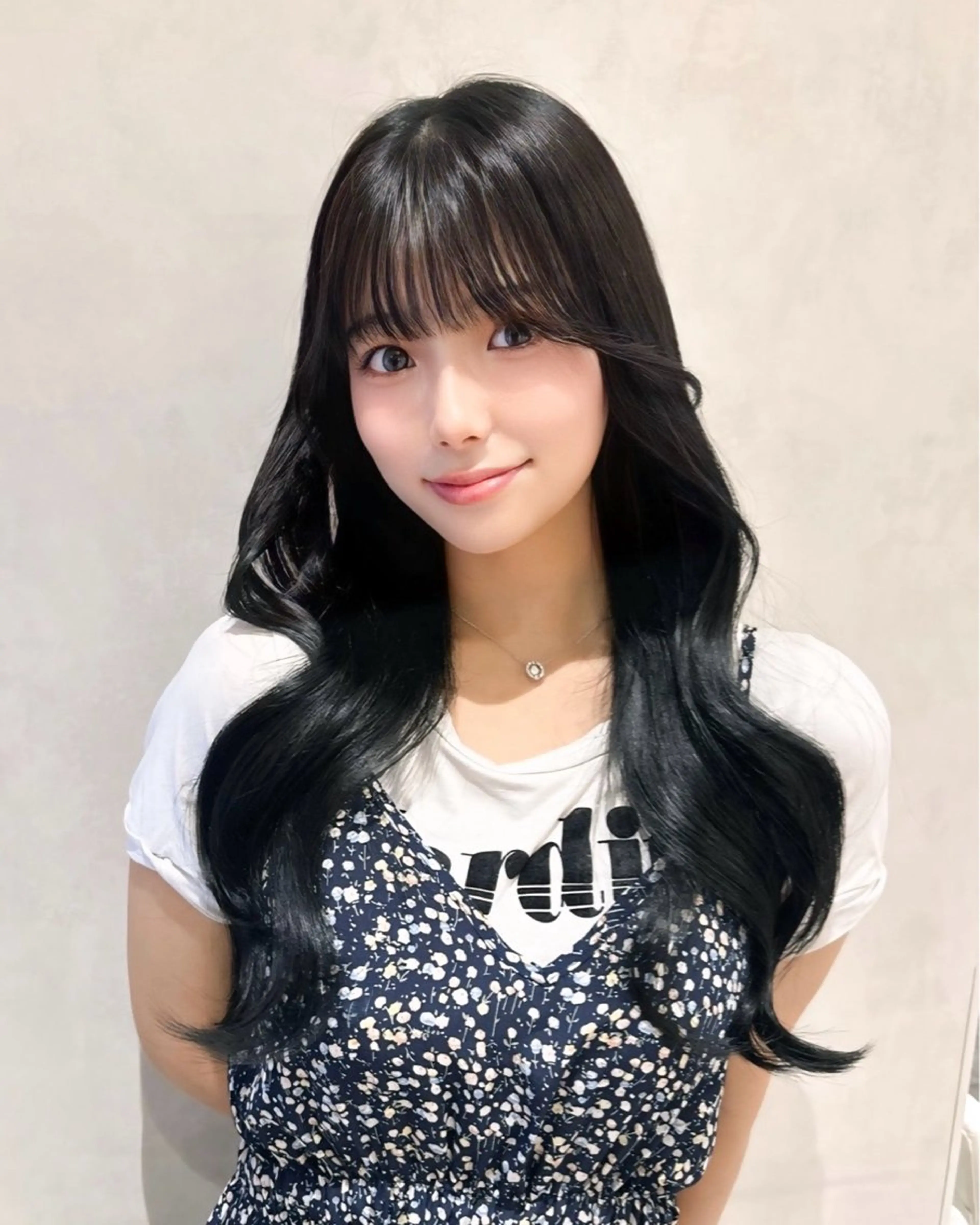 セミロング カラー 韓国風ヘア レイヤーカット カット ヘアカラー トリートメント 顔周り特化/韓国ヘア /レイヤー/吉野幸大のヘアスタイル