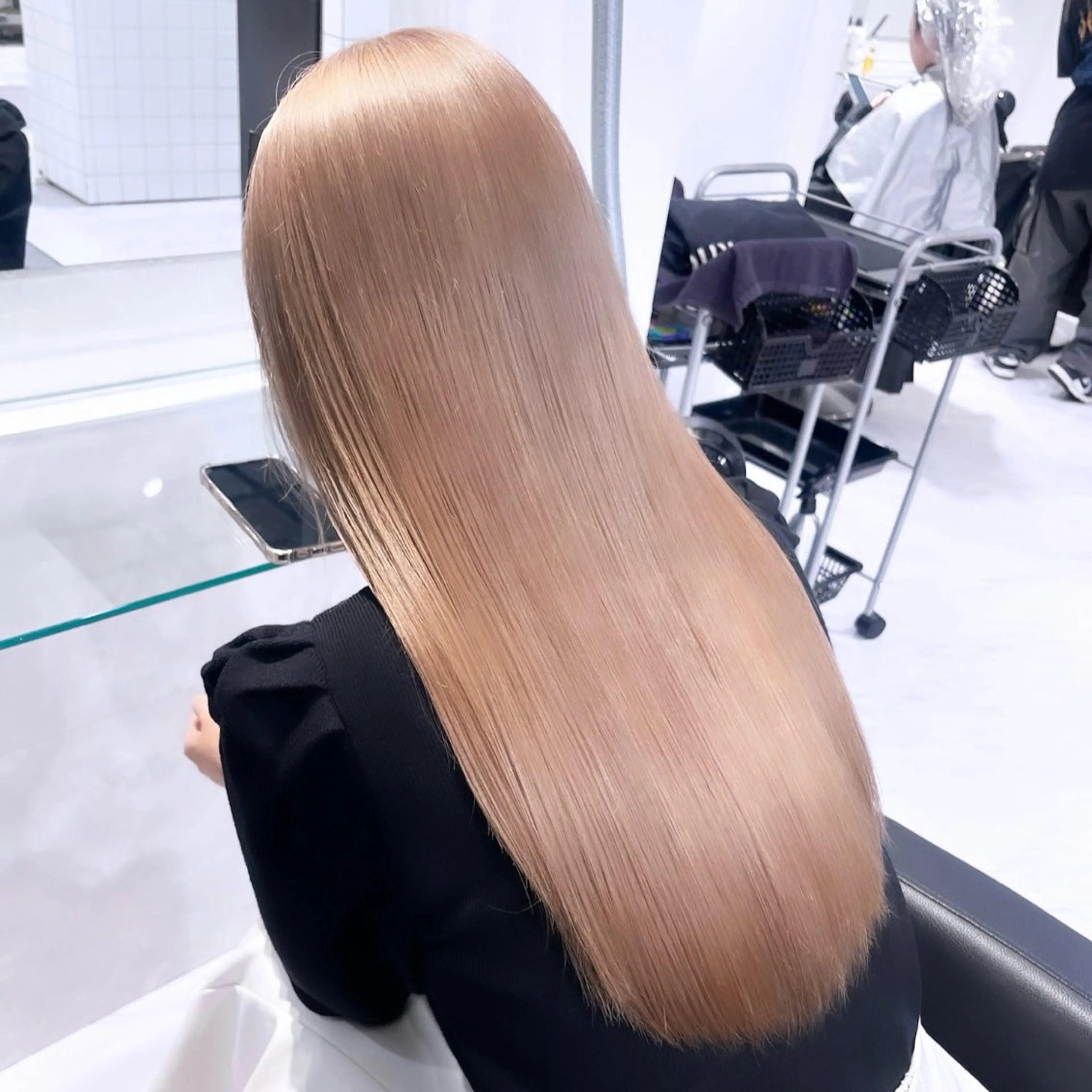 ロング カラー ヘアカラー トリートメント ヘッドスパ ヘアセット 🫧うる艶トレンド 🫧透明感カラーのヘアスタイル