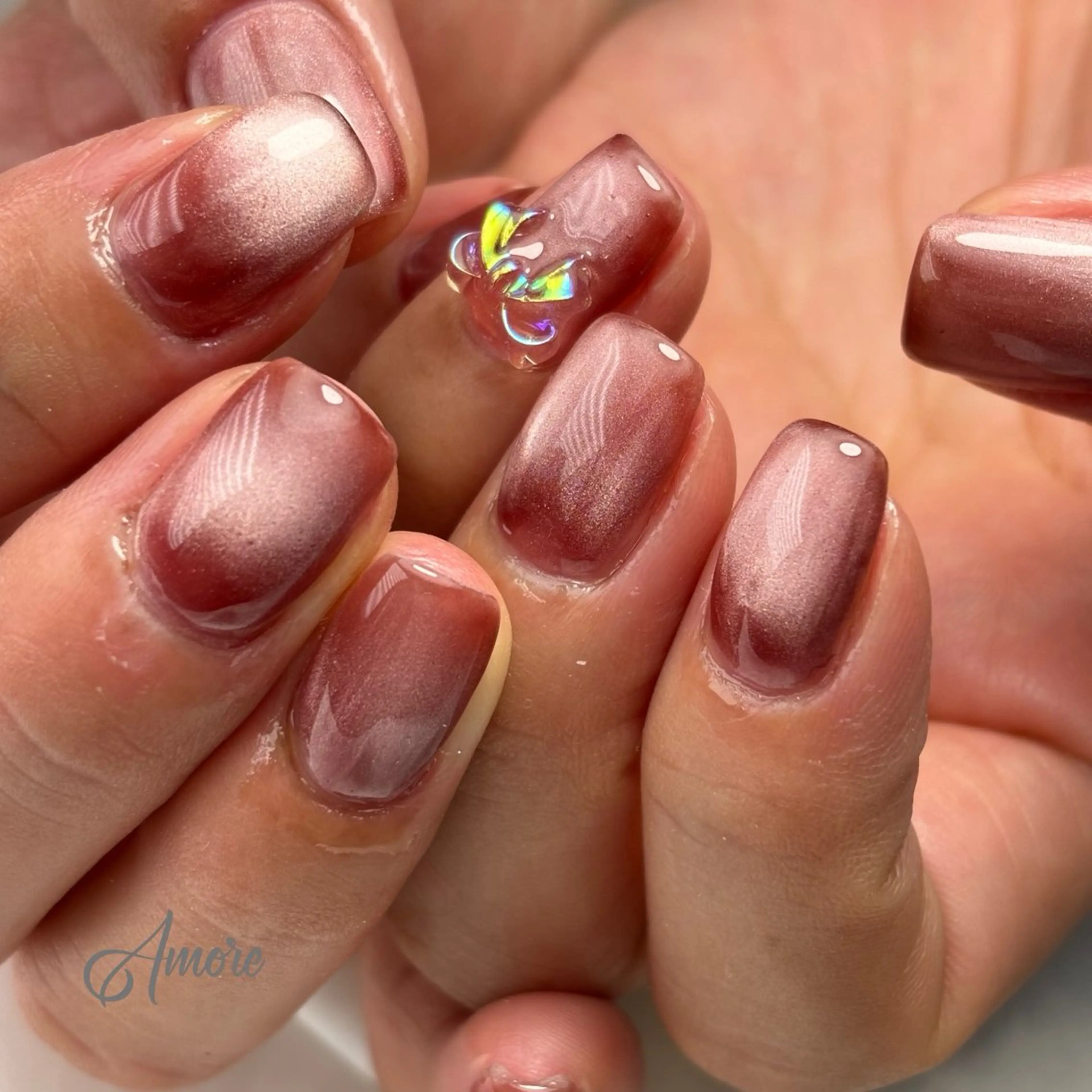 ネイル ジェルネイル キラキラネイル 韓国ネイル マグネットネイル パラジェル You kyehwaのネイルデザイン