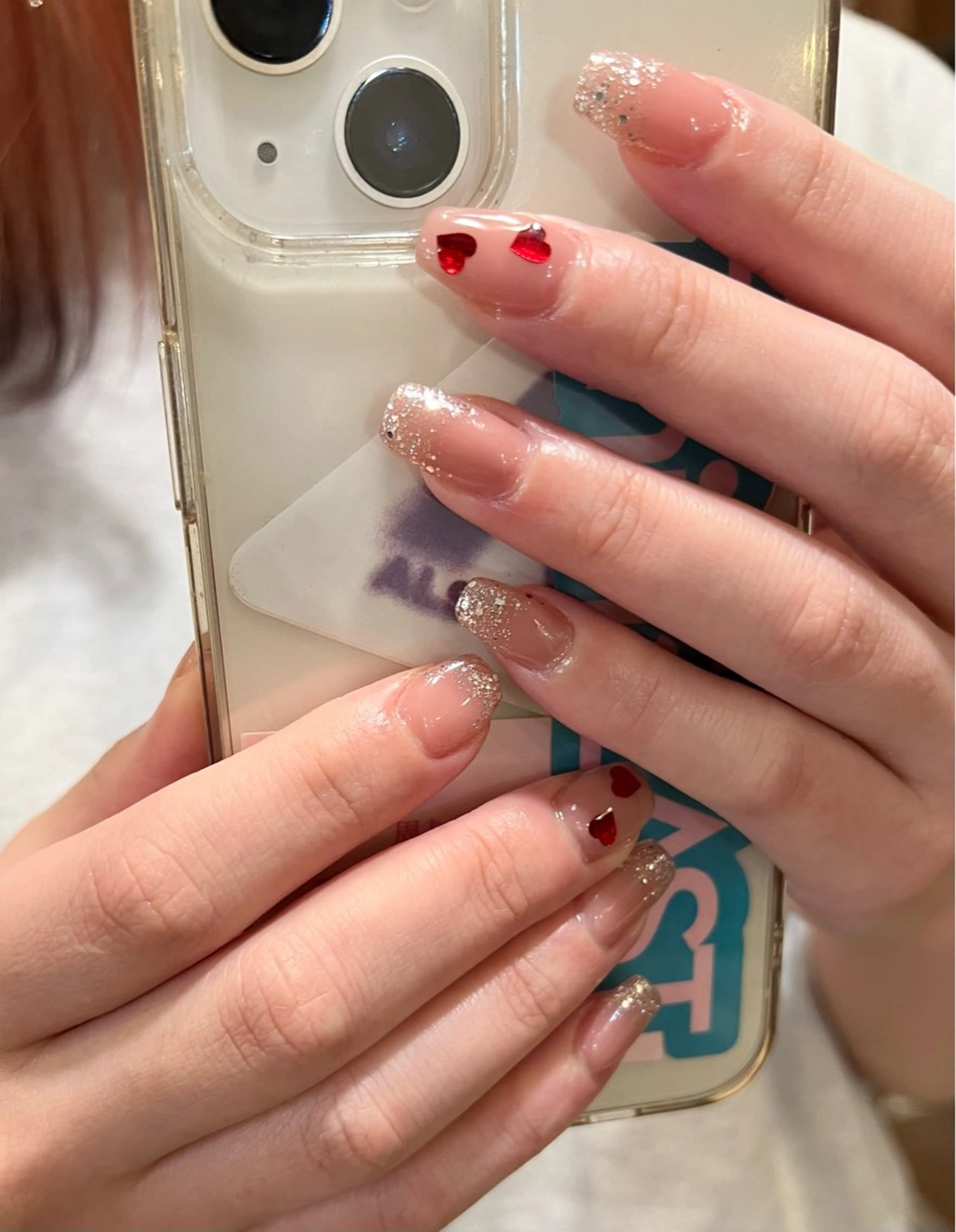 ネイル 持ち込み ピンク miyuu 𓂃🫧‪のネイルデザイン