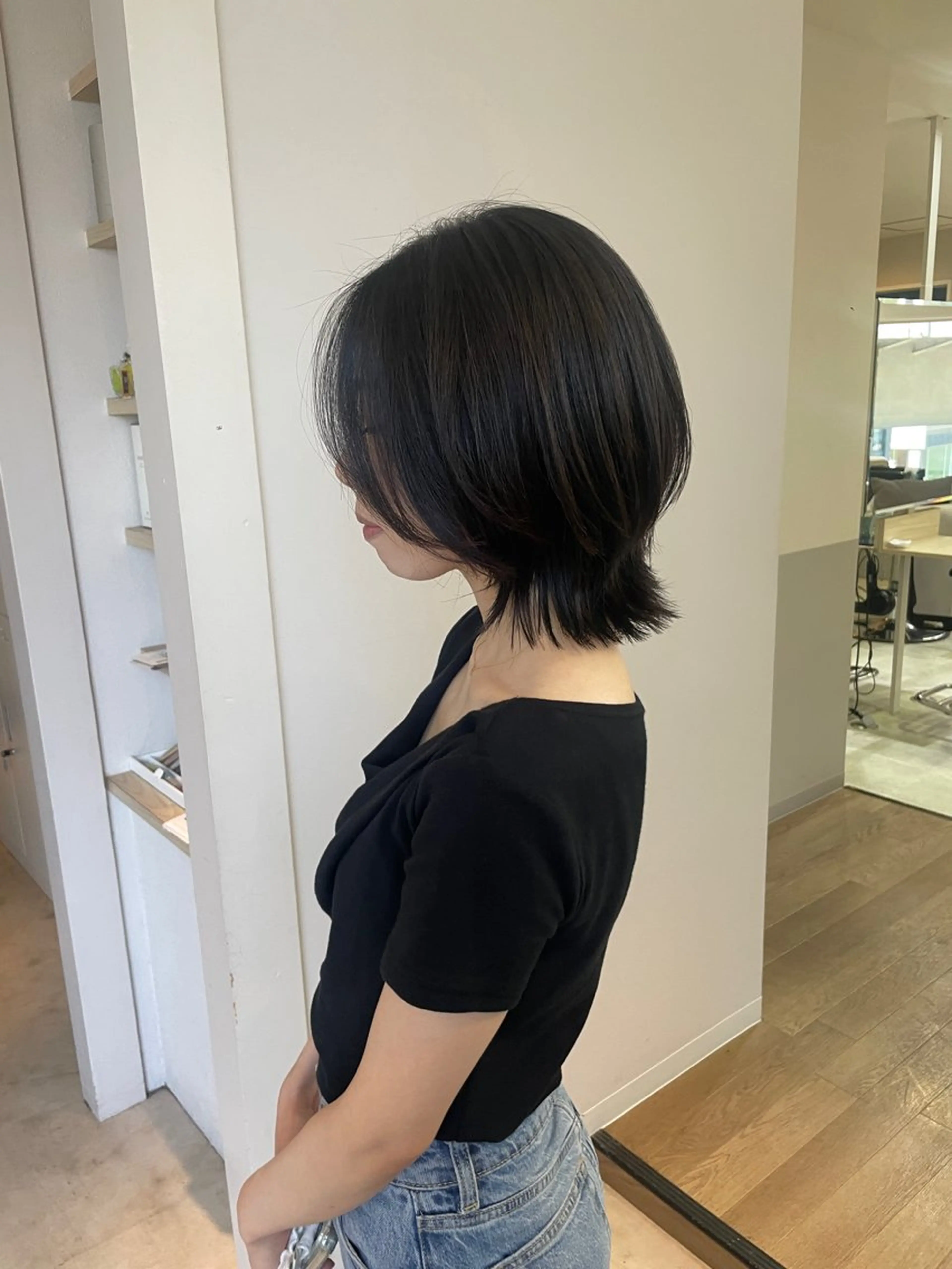 ミディアム レイヤーカット ウルフカット ウルフレイヤー カット トリートメント HARUKA韓国ヘア /Luana梅田のヘアスタイル