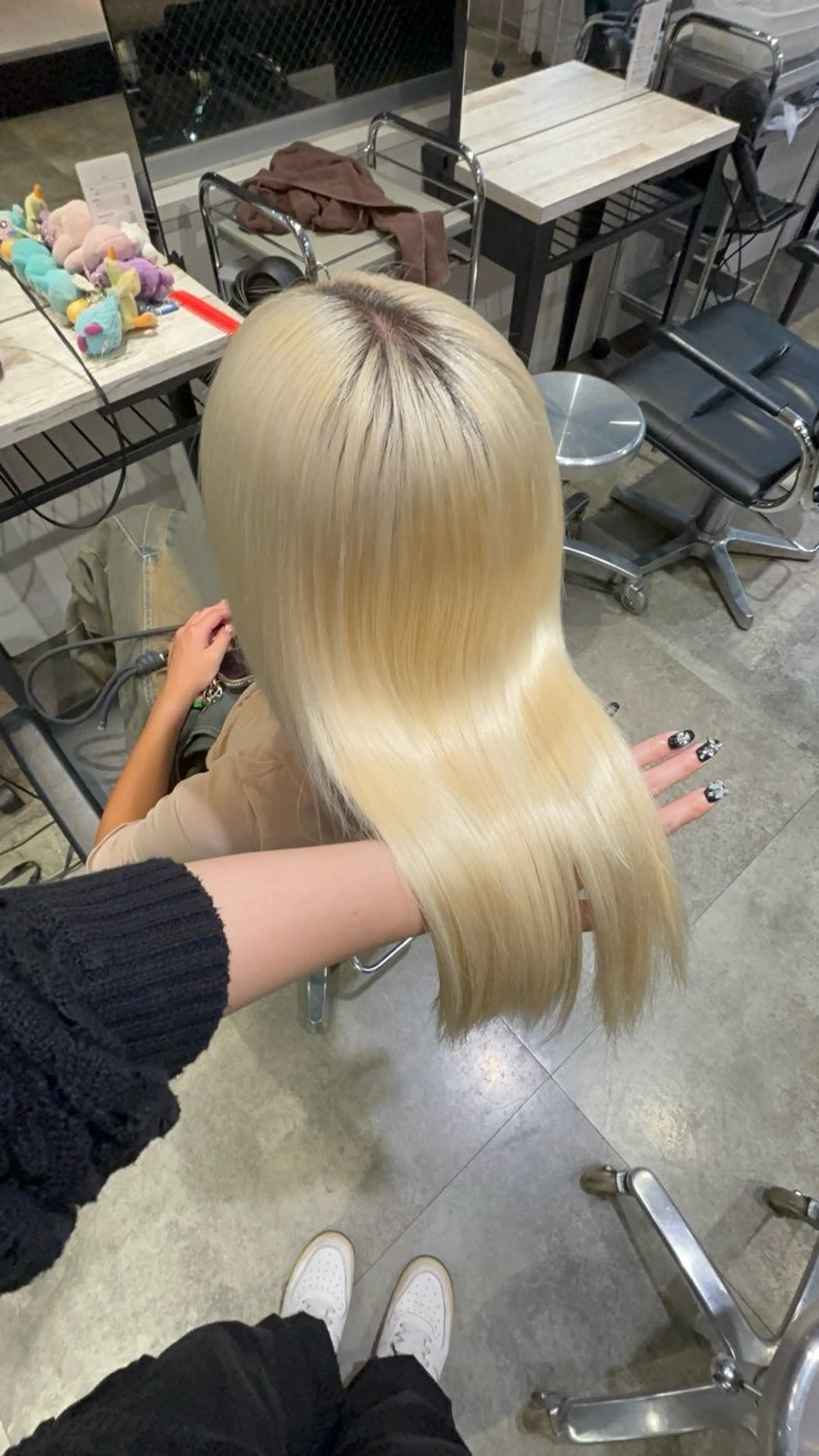 ロング 髪質改善 韓国風ヘア トリートメント ダメージレス艶カラー MISAKI🦋のヘアスタイル