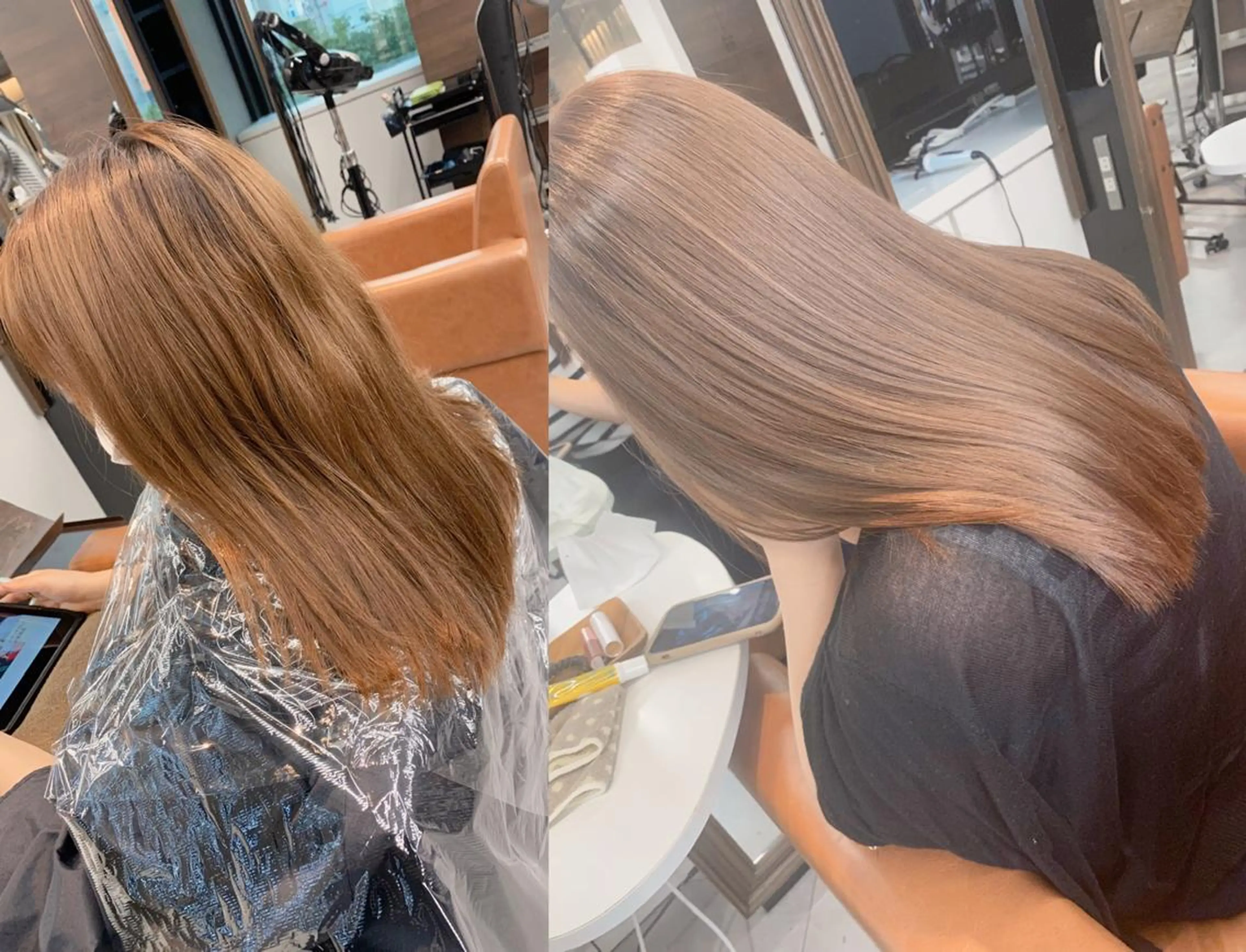 ミディアム ヘアカラー トリートメント 髪質改善美髪特化 ルイス奈良のヘアスタイル