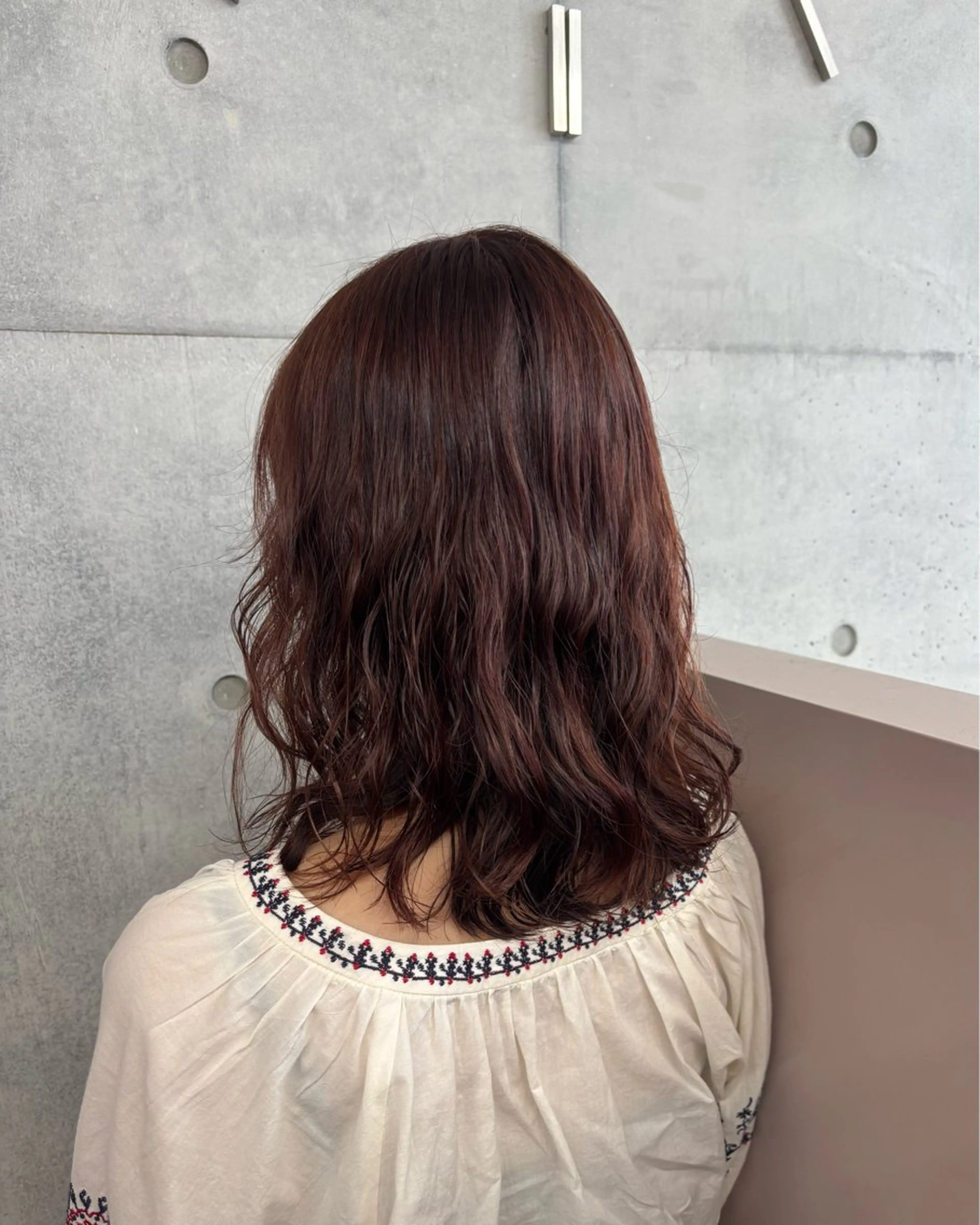 ミディアム カラー パーマ 🖤里央愛🖤 カットモデル募集中のヘアスタイル