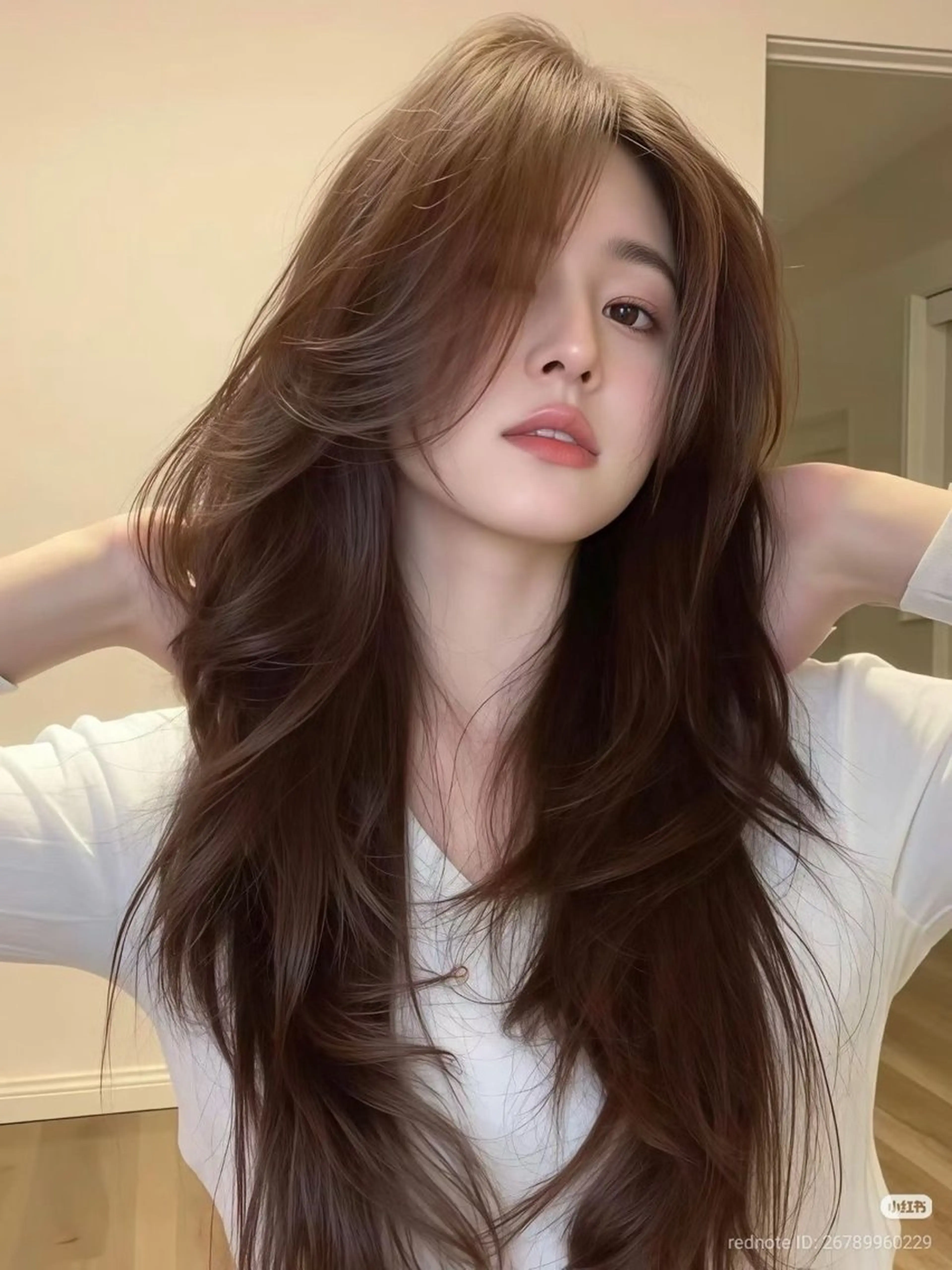 ロング 韓国風ヘア 似合わせカット ワンホンヘア カット ヘアカラー トリートメント 𝑺𝑨𝑨𝒀𝑨 色気ワンホンHairのヘアスタイル