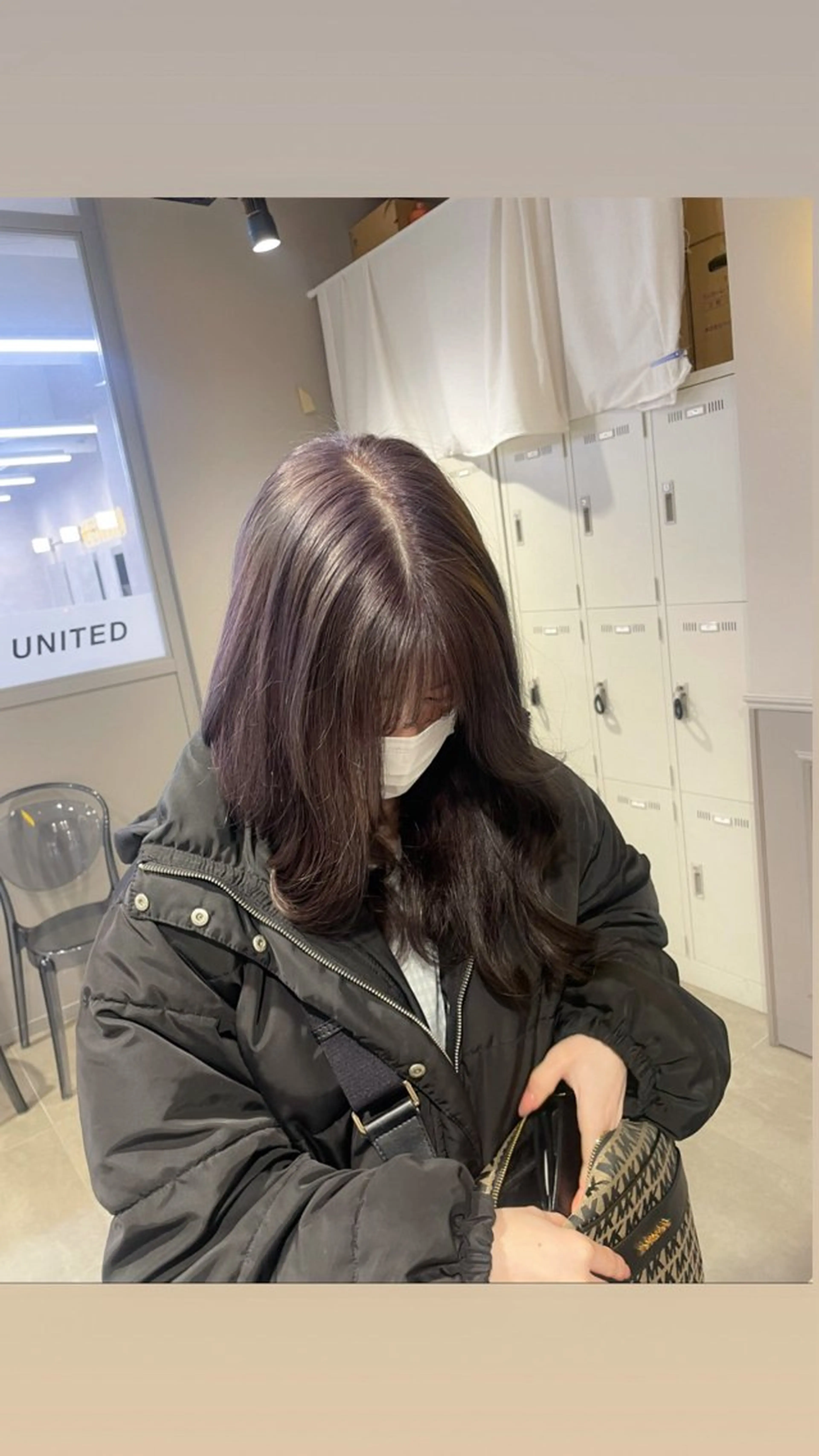 セミロング カラー ブラウンカラー ラベンダーカラー ラベンダーブラウン ラベンダーグレー ヘアカラー トリートメント ヘッドスパ 表参道ハッシュカット レイヤー/リノンのヘアスタイル